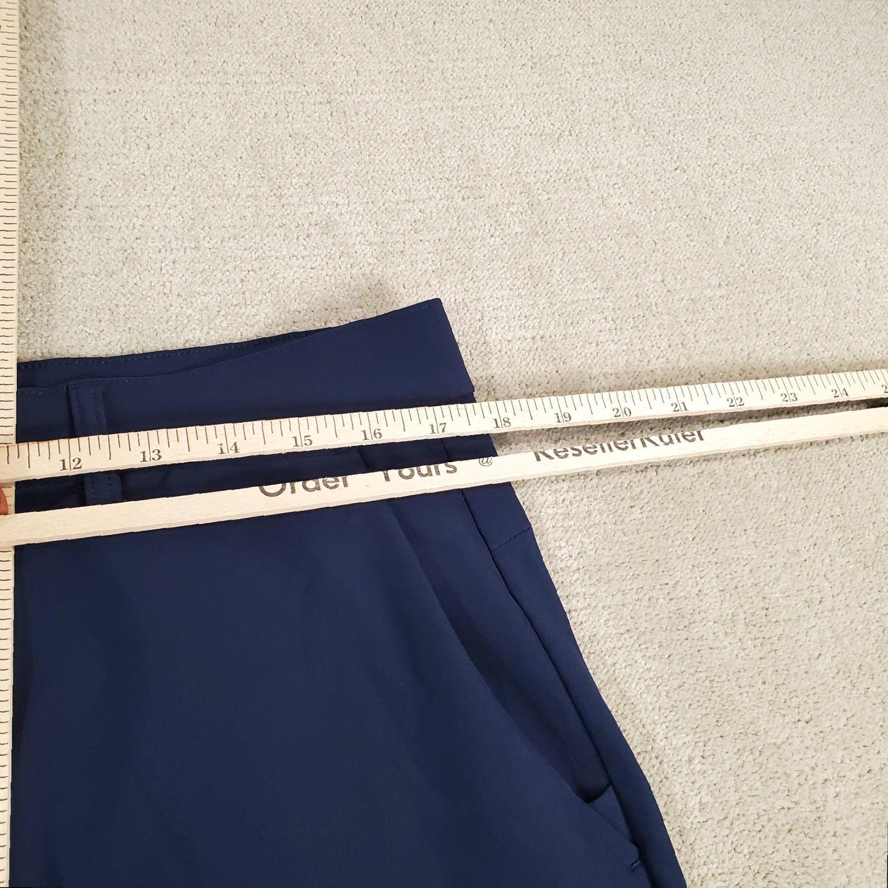 Fabletics Fabletics Pants Mens 34x29 Chino Flat Front Lightweight Performance Blue Regular Inseam 29 Logo Size US 34 / EU 50 - 3 Thumbnail