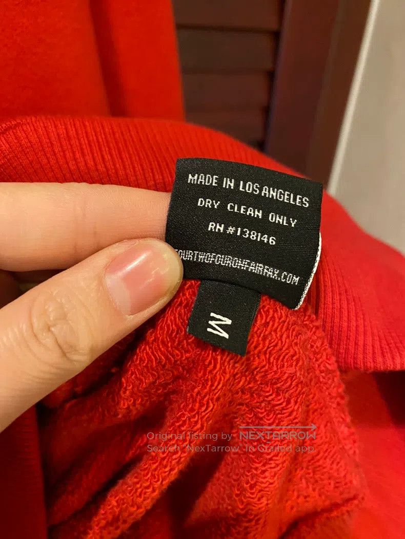 424 424 Logo Embroidered Red Hoodie Sweatshirt Size US M / EU 48-50 / 2 - 5 Thumbnail