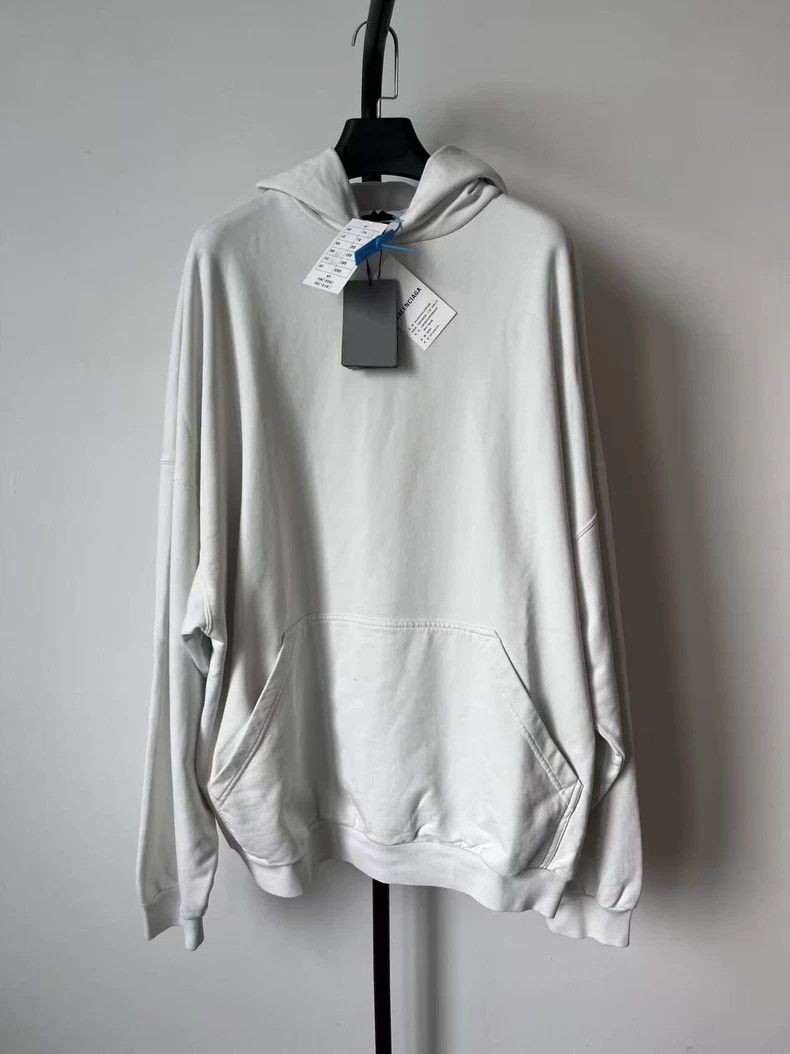 Balenciaga Balenciaga Solid Logo print hooded sweatshirt Size US L / EU 52-54 / 3 - 2 Thumbnail
