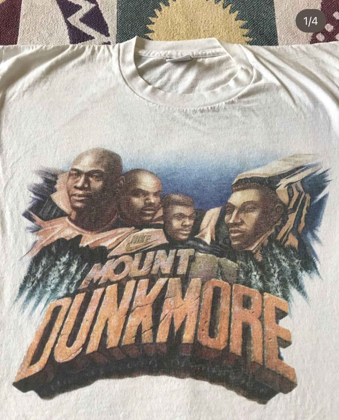 image of 90's Nike Mount Dunkmore Tee in White, Men's (Size Large)