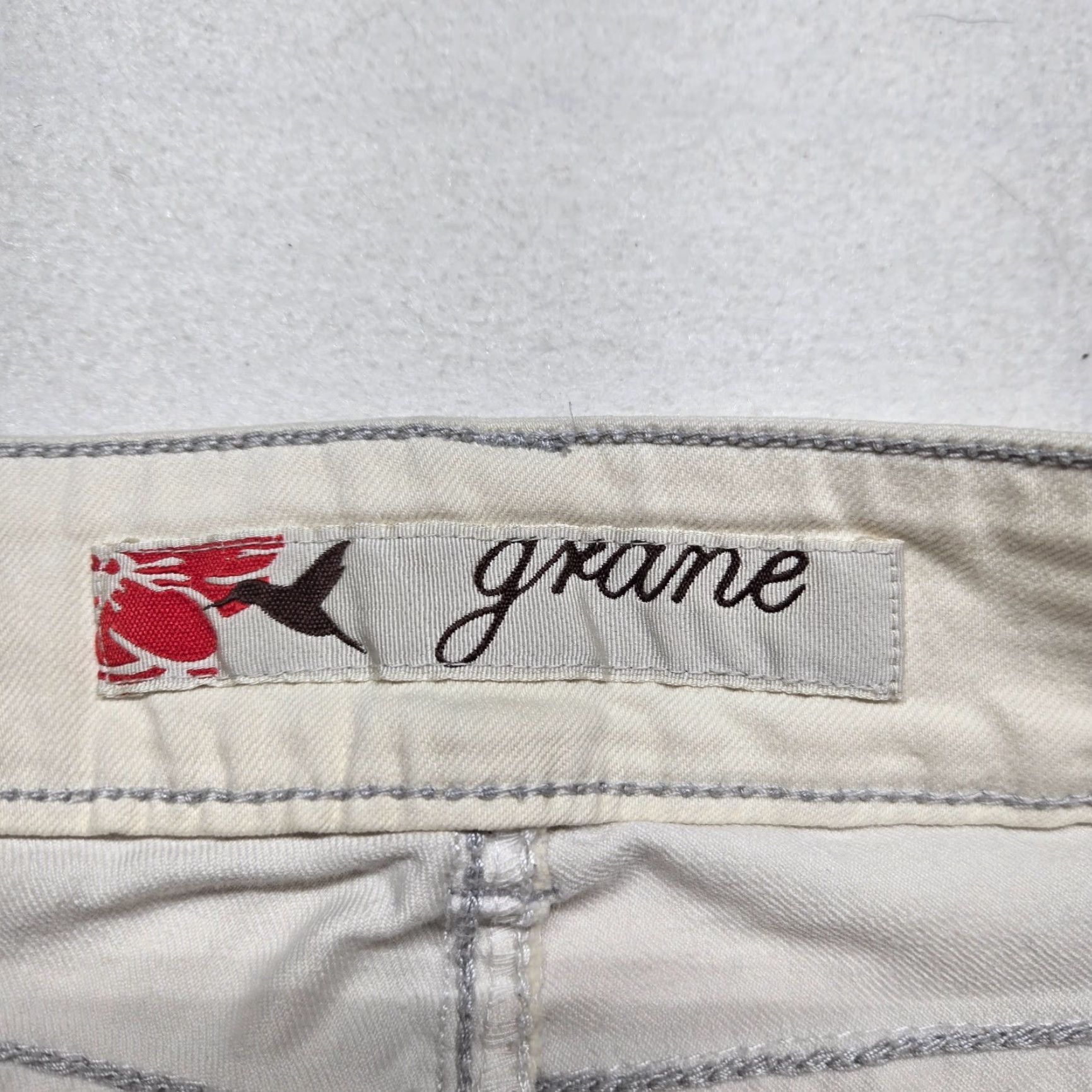 Denime Grane White Denim Jeans Straight Junior Size 1 Size 25" / US 0 / IT 36 - 3 Thumbnail