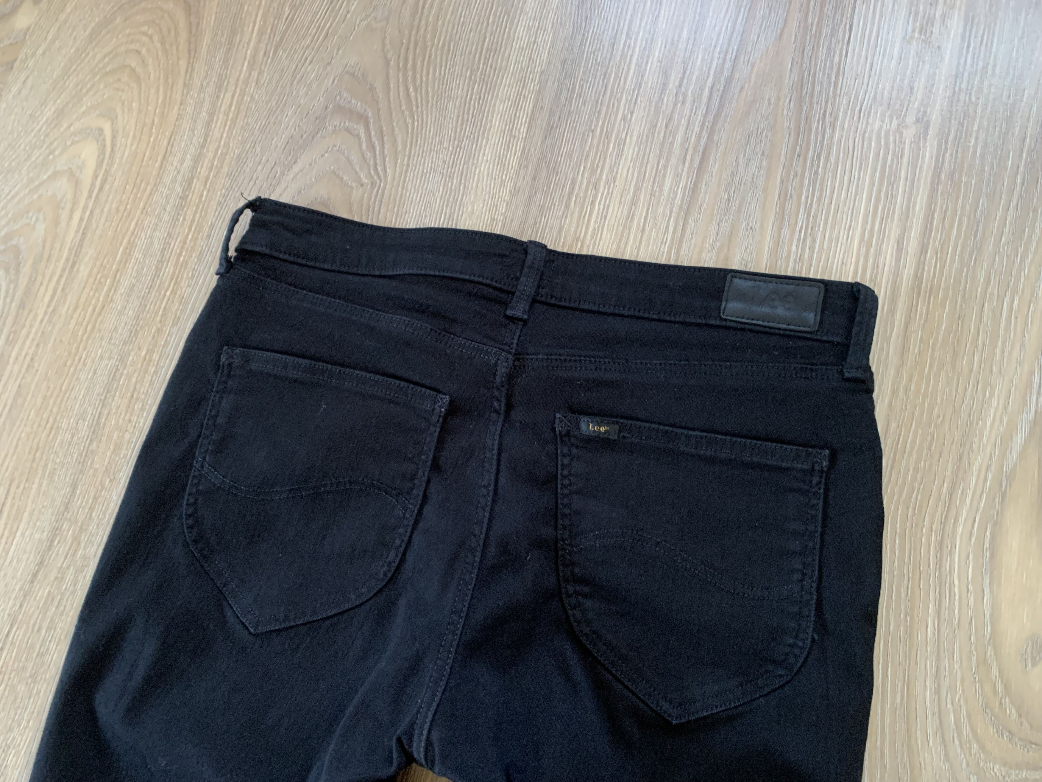 Lee Lee Women Marion Straight Stretch Regular Black Jeans Size 32" / US 10 / IT 46 - 6 Thumbnail