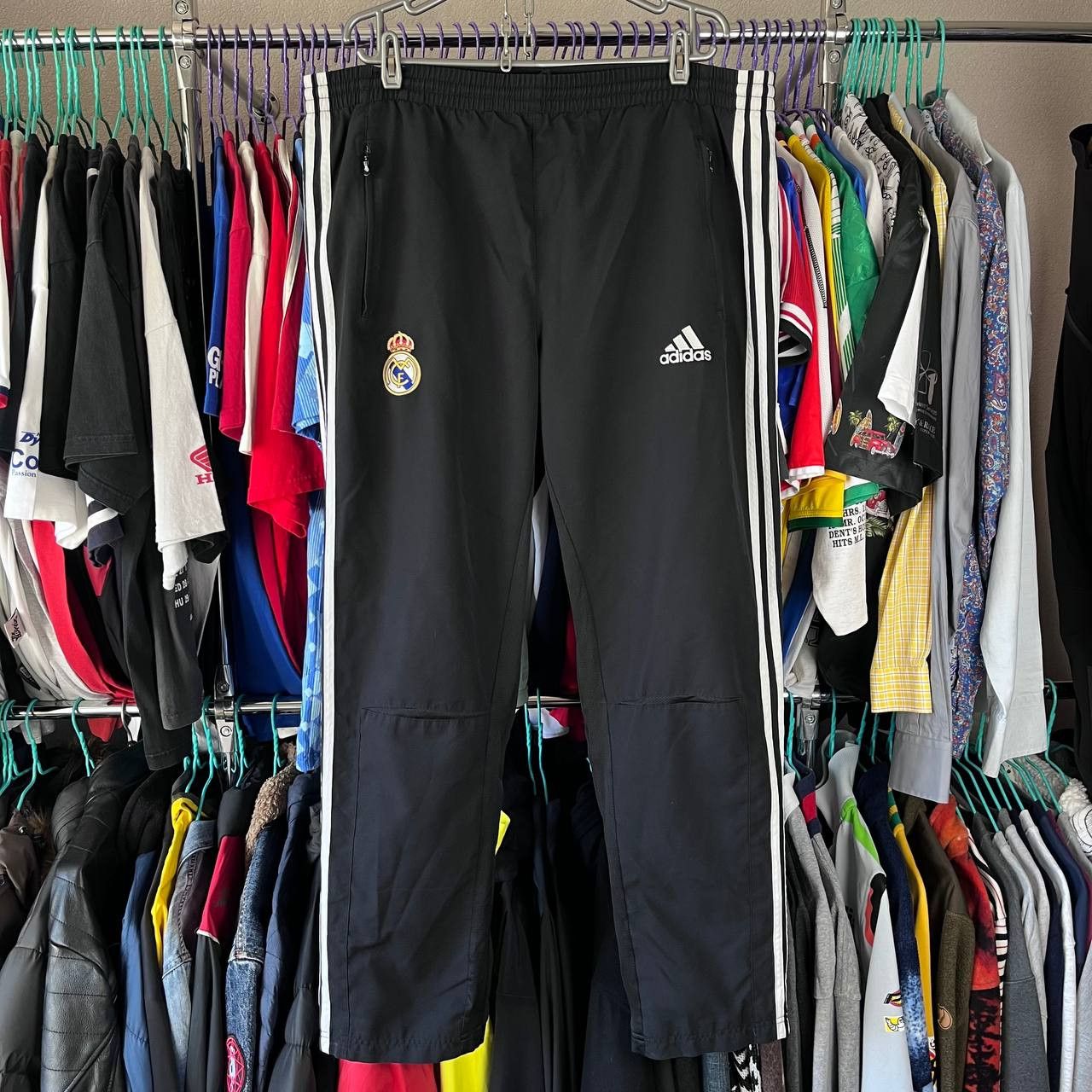 Adidas Adidas Real Madrid Nylon Football Soccer Track Pants Size US 38 / EU 54 - 2 Thumbnail