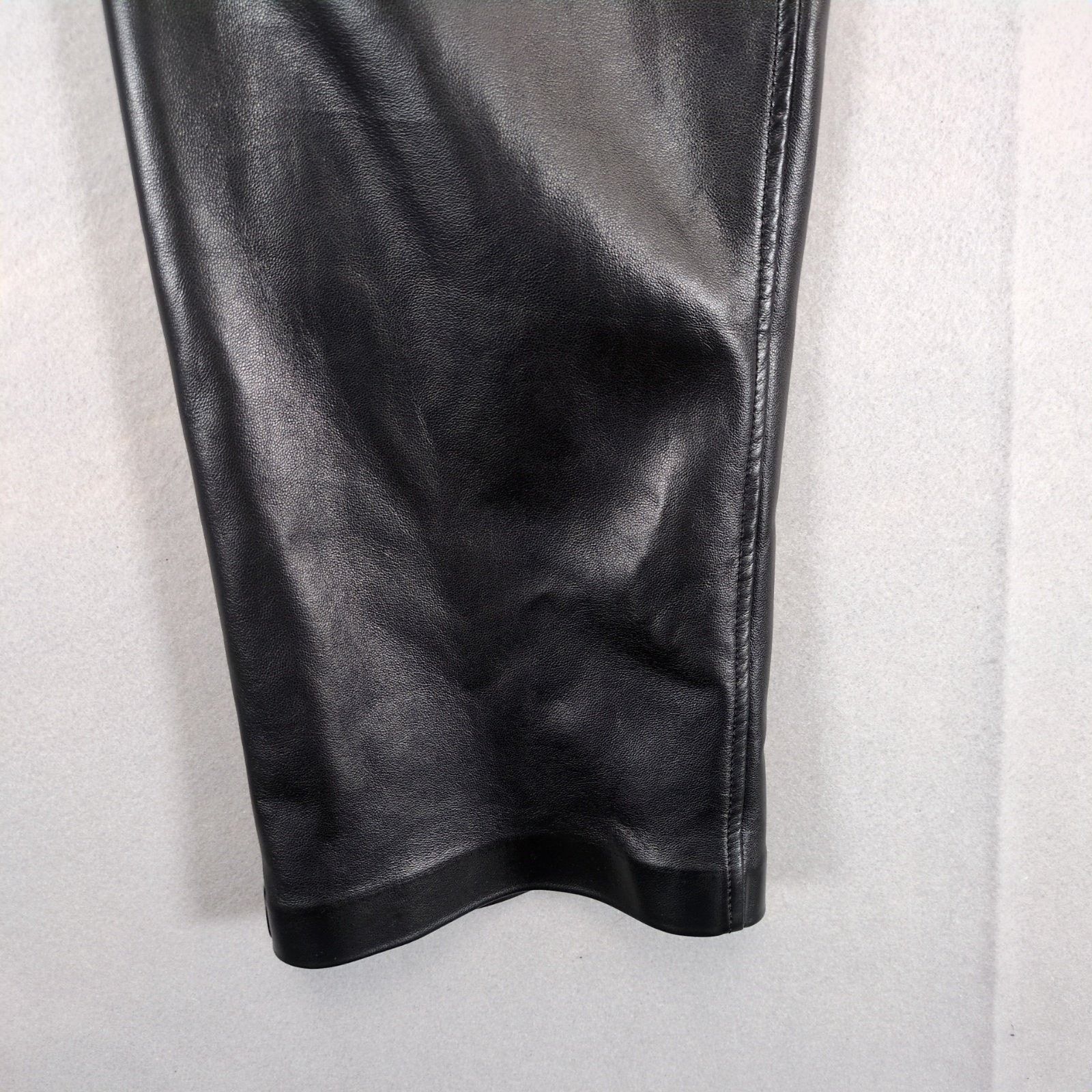 Joie Joie Women's 4 Faux Black Leather Straight Leg Pants Size 27" / US 4 / IT 40 - 5 Thumbnail