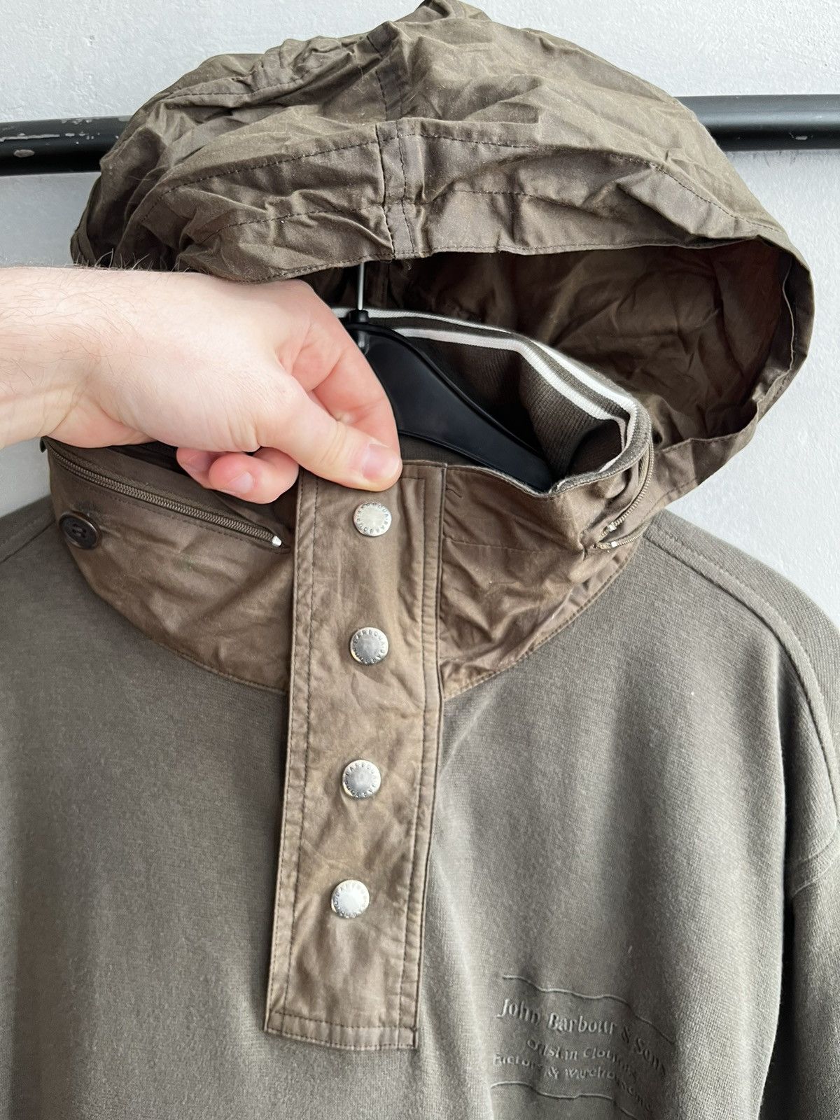 Barbour × Vintage Barbour John Dasbour & Sons hoodie wax vintage Size US XXL / EU 58 / 5 - 5 Thumbnail