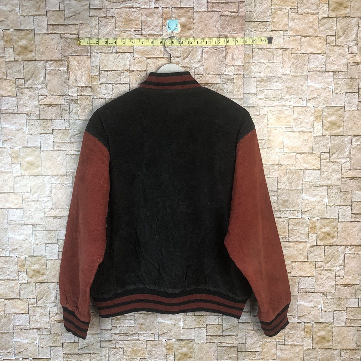 Japanese Brand DL Letter Red 4 Black/Maroon Bomber varsity Jacket #A4 Size US L / EU 52-54 / 3 - 13 Thumbnail