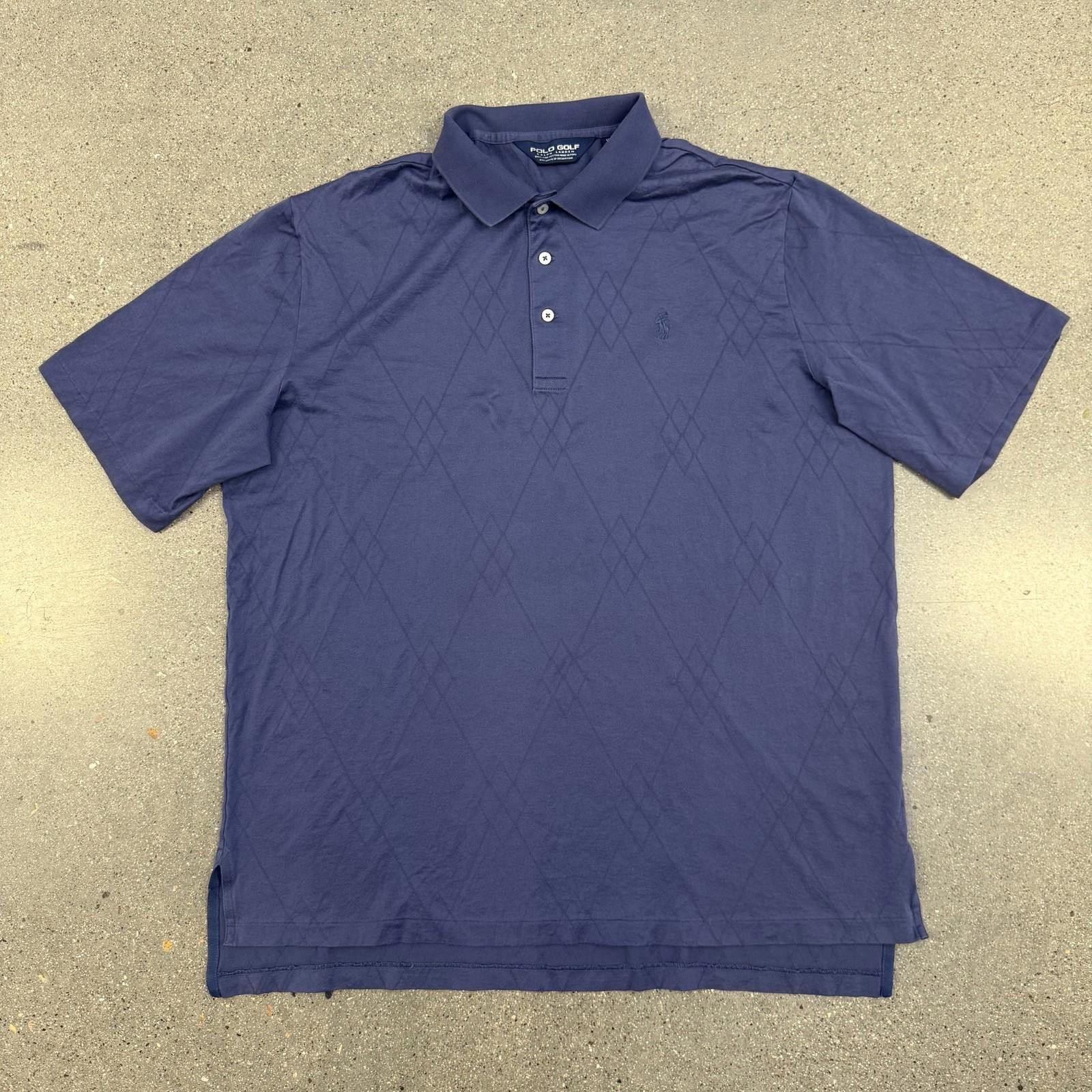 Designer Vtg 90s Polo Golf Shirt Mens XL Diamond Pattern Pima Cotton Size US XL / EU 56 / 4 - 6 Thumbnail
