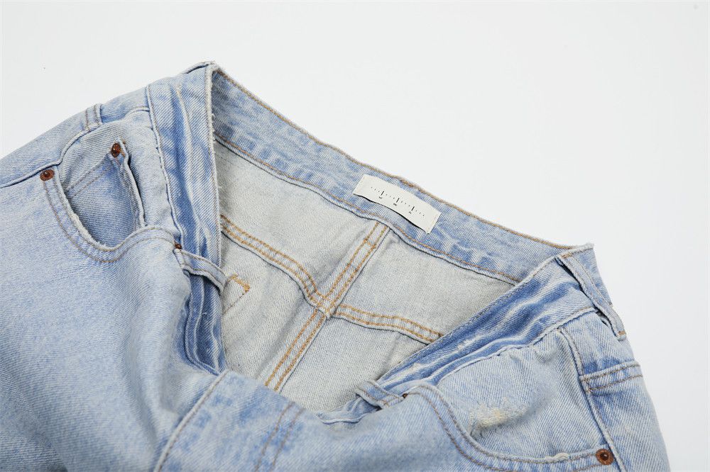 Japanese Brand × Jean Punk men's distressed casual loose wide-leg washed jeans Size US 32 / EU 48 - 4 Thumbnail