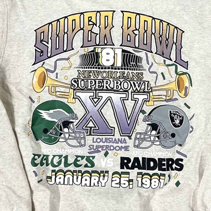 NFL VINTAGE Super Bowl XV Sweatshirt NFL Apparel Size XS Eagles Raiders Original NFLPullover Sweatshirt Mens Gray Size US XS / EU 42 / 0 - 3 Thumbnail