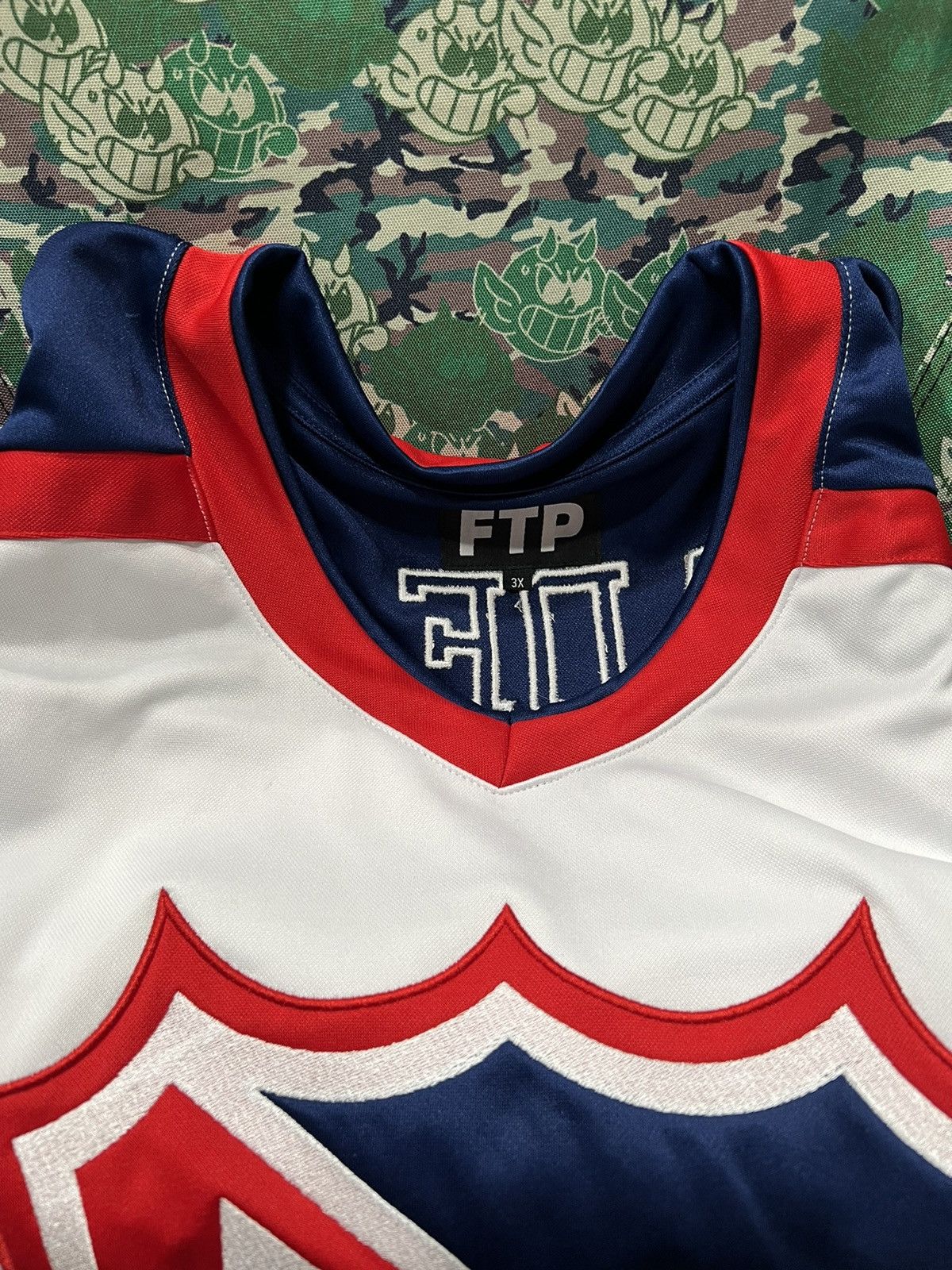 image of Fuck The Population Ftp 3X Made In Hell Hockey Jersey White Size Xxxl, Men's