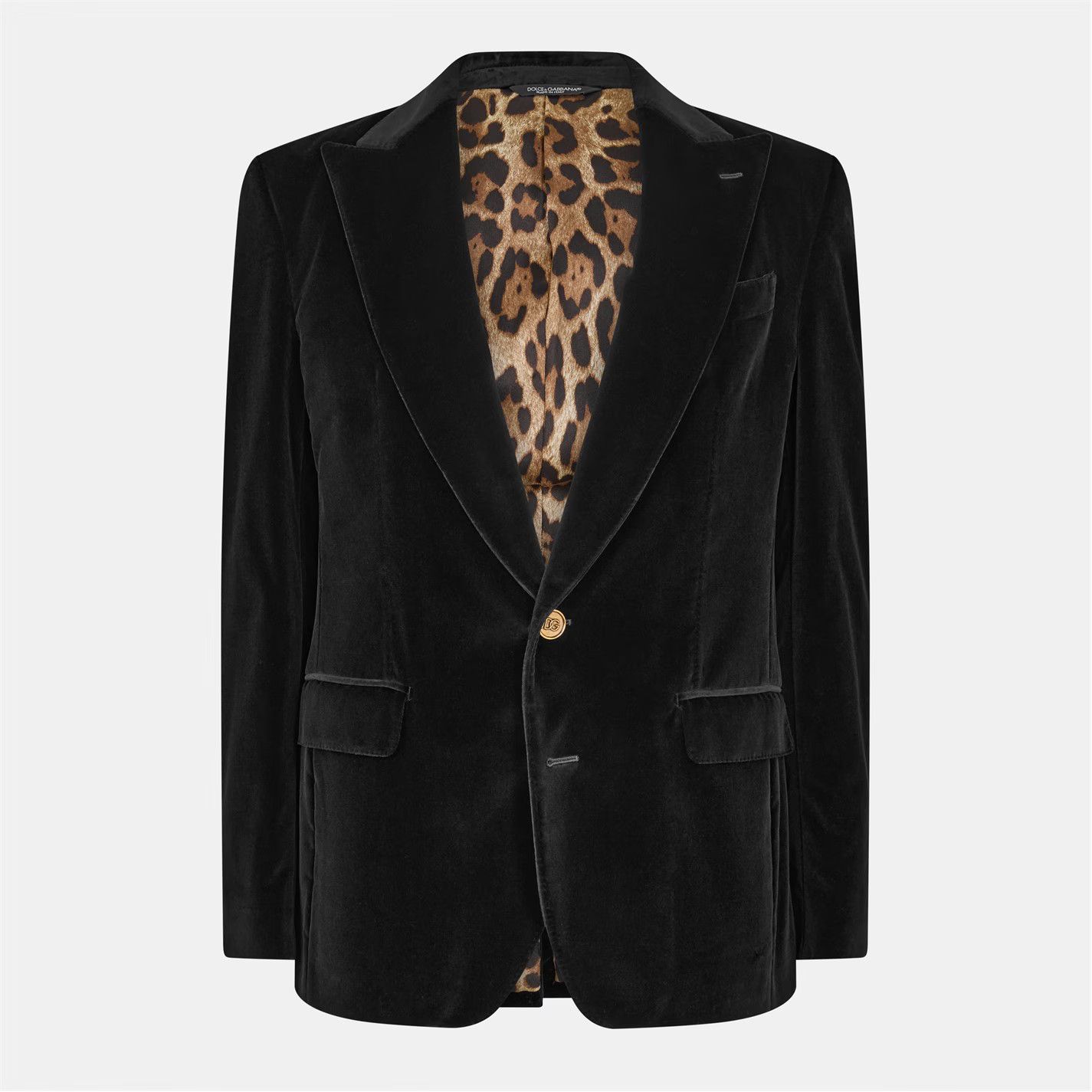 Dolce & Gabbana o1g2r1mq0426 Velvet Tailored Blazer in Black Size US M / EU 48-50 / 2 - 1 Thumbnail