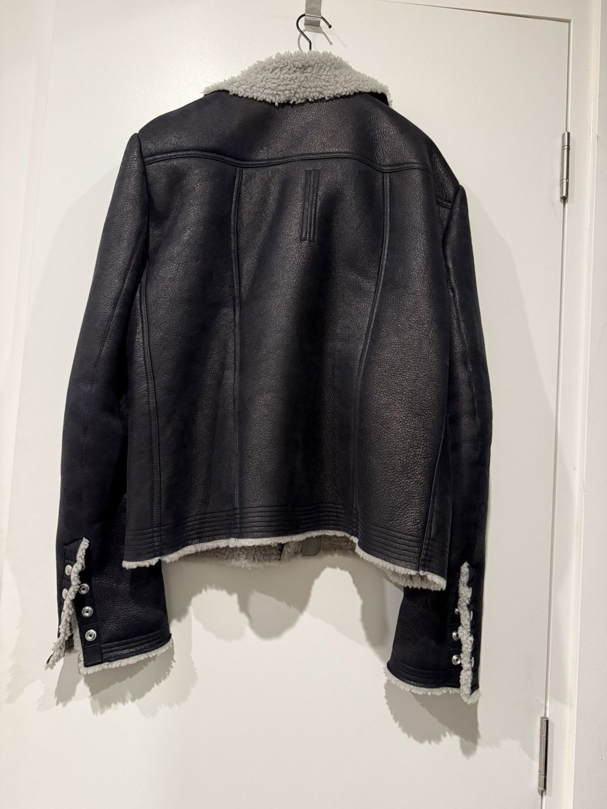 Rick Owens Shearling Bauhaus Leather Jacket Strobe F/W22 Size US L / EU 52-54 / 3 - 4 Thumbnail