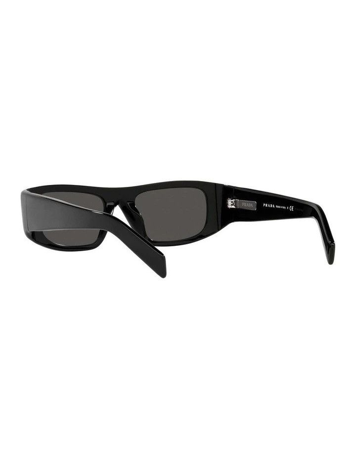 Prada Prada Wrap Rectangle Sunglasses – Black Size ONE SIZE - 4 Thumbnail