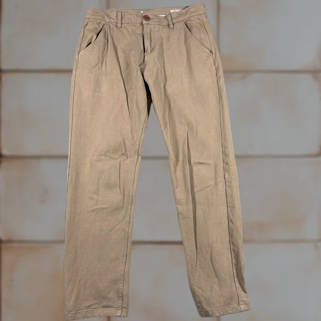 Vintage Mugsy Belmonts Chinos Pants Men 31x30 (31x28) Comfort Stretch Brown Size US 31 - 1 Thumbnail