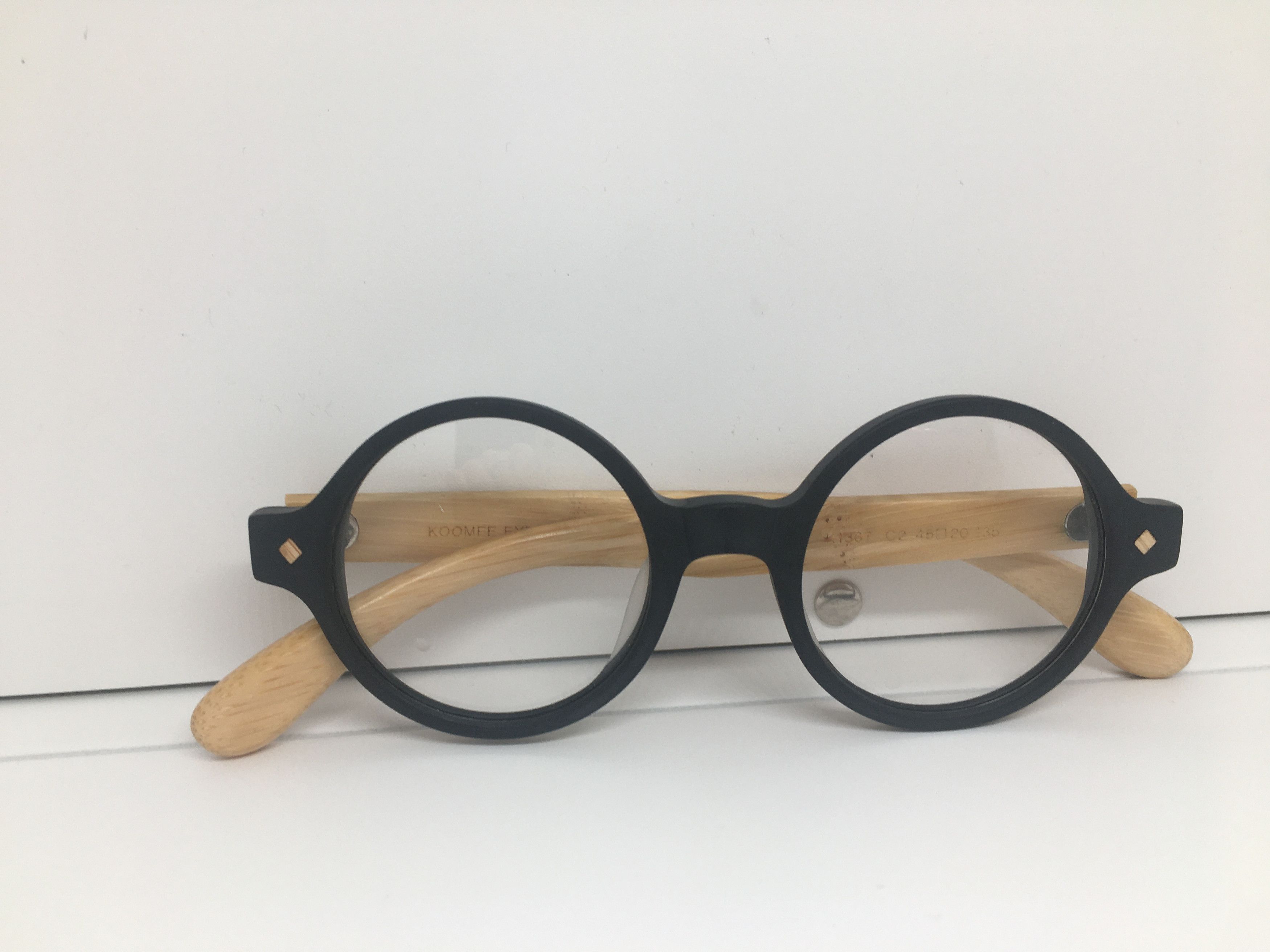 Other KOOMEE Ivy League Round Eyeglasses Frame Bamboo Arms Size ONE SIZE - 8 Thumbnail