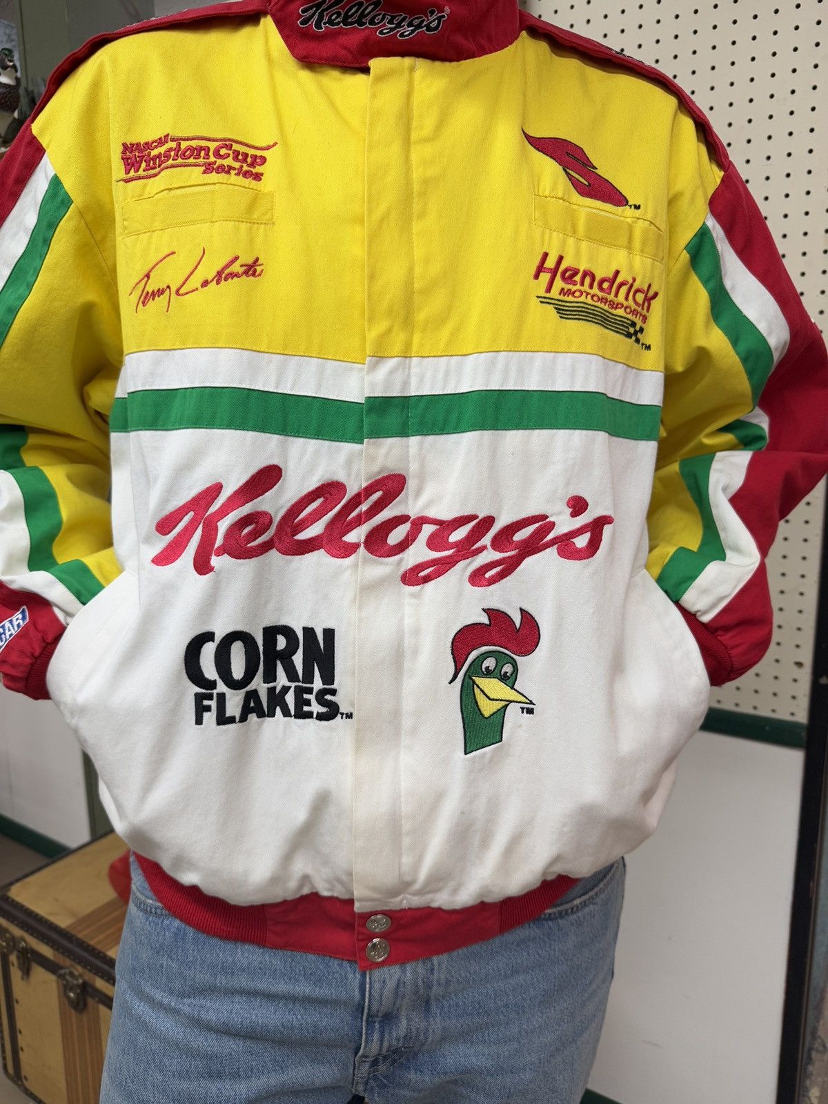 NASCAR × Vintage Vintage NASCAR Kellogg’s Racing Jacket - 90s Y2K Motorsports Size US L / EU 52-54 / 3 - 8 Thumbnail