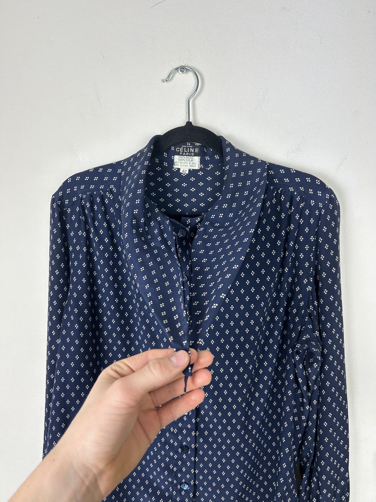 Celine Celine Black Silk Sample Shirt Size M / US 6-8 / IT 42-44 - 3 Thumbnail