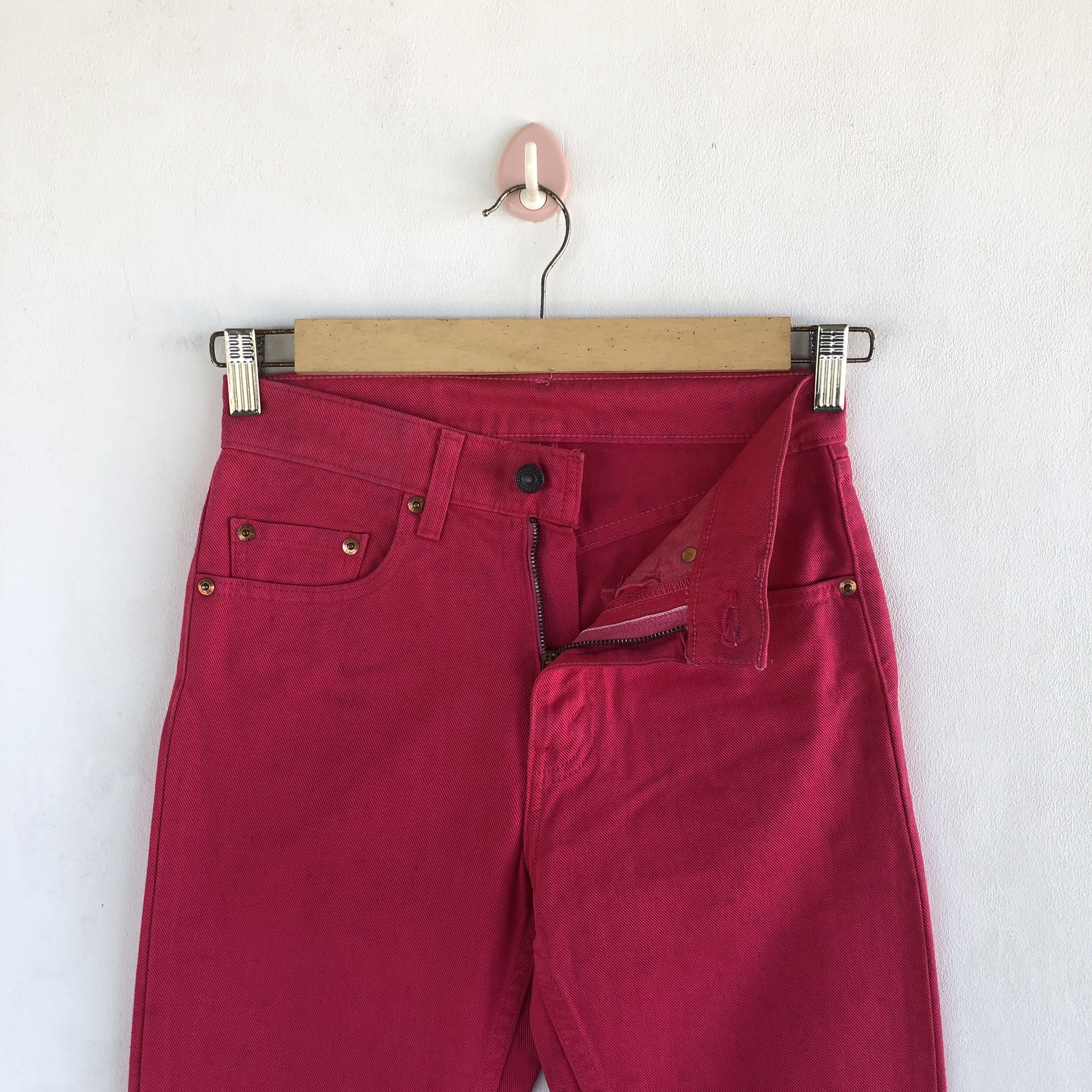 Levi's Vintage Lev's 554 Jeans Levis Pink Denim Pants Size 26" / US 2 / IT 38 - 5 Thumbnail