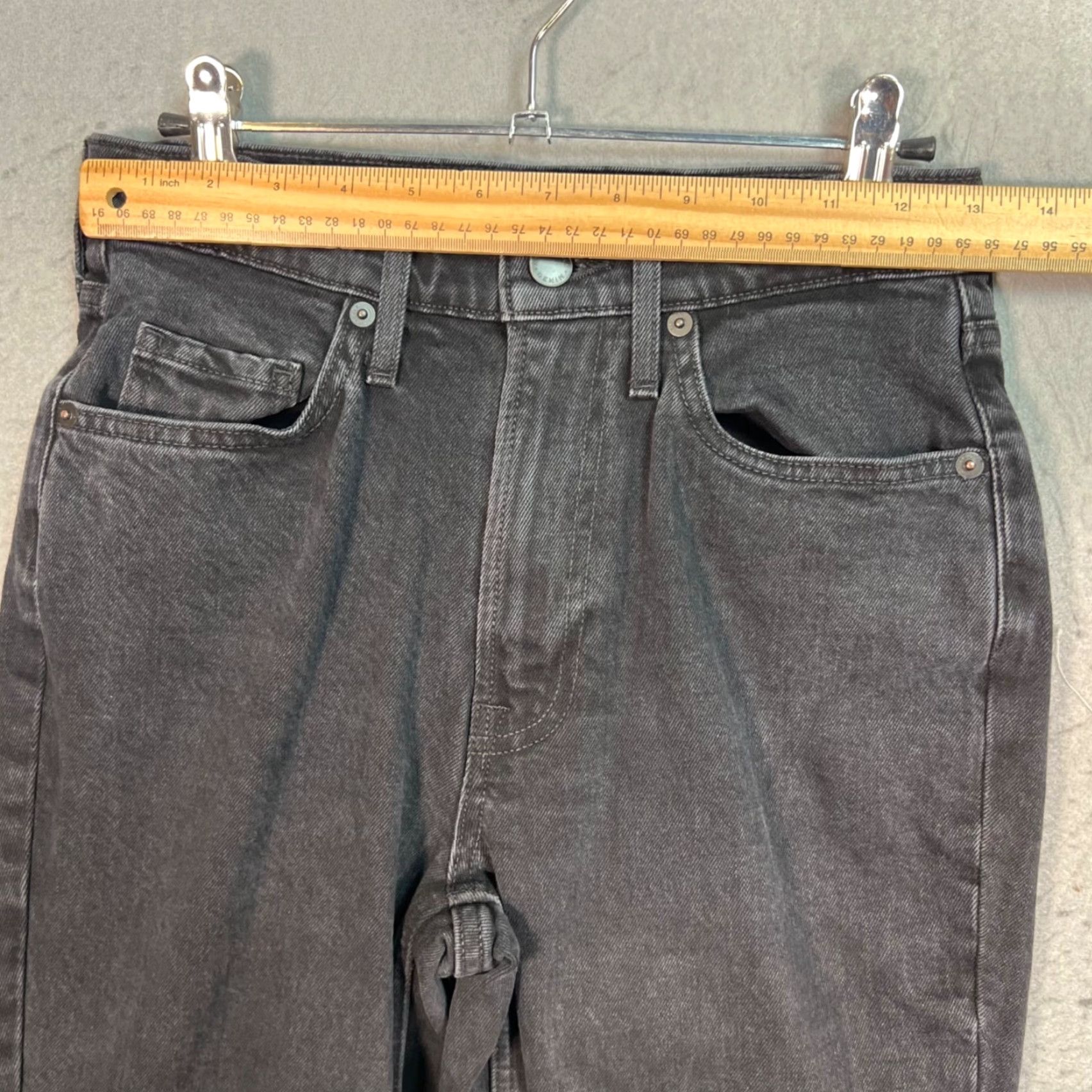 Everlane Everlane Jeans Black Denim High-Waist 25 Adult Womens Regular 28 In 5-Pocket Denim Straight Size 42" / US 20 - 5 Thumbnail