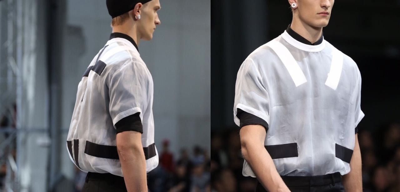 image of Givenchy S/s'15 Oversized Black Cross Tee in White, Men's (Size XS)