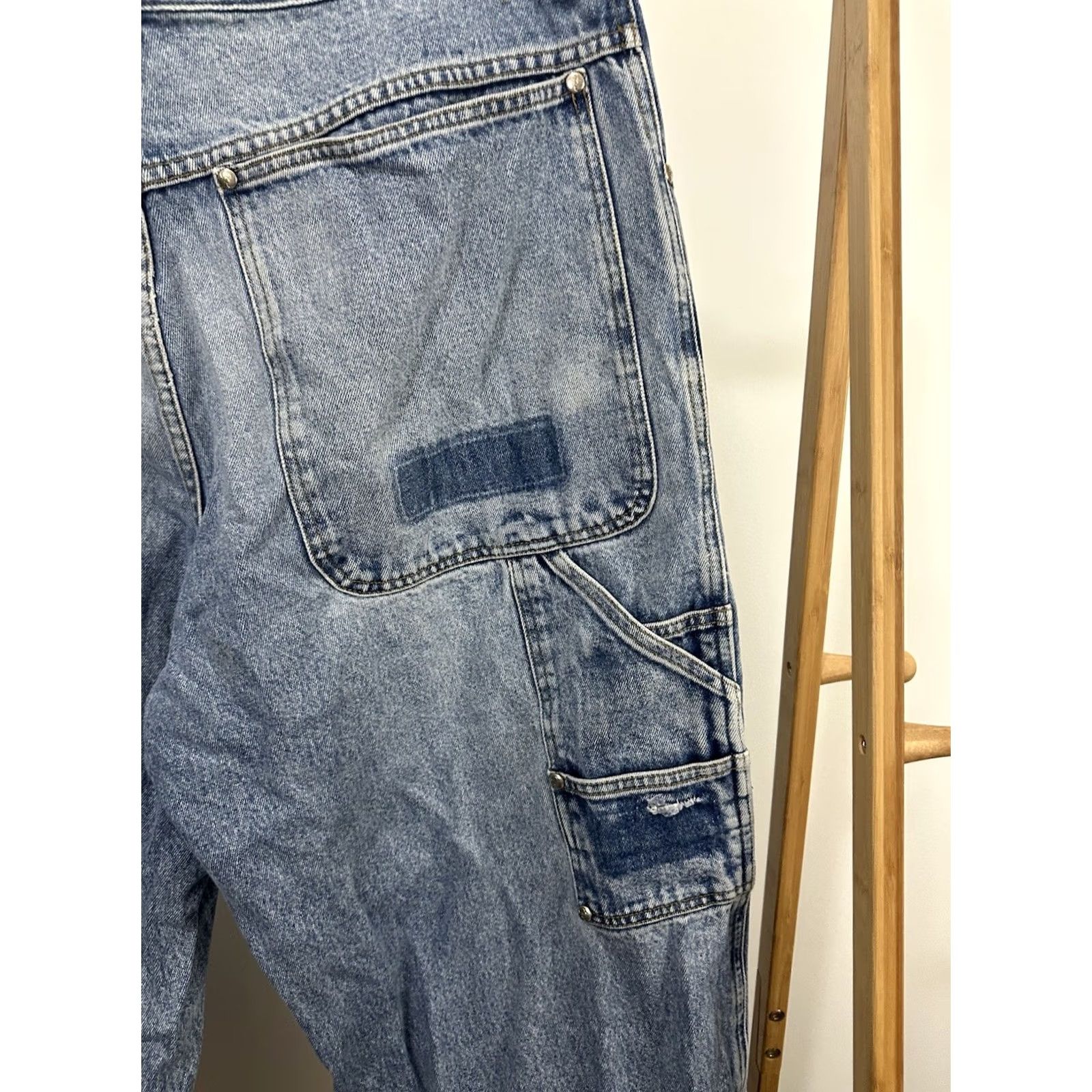 Vintage PACO Jeans VTG Ghost Denim Wide-Leg Baggy Carpent er Blue 38x30 Men XS? Size US 38 / EU 54 - 6 Thumbnail