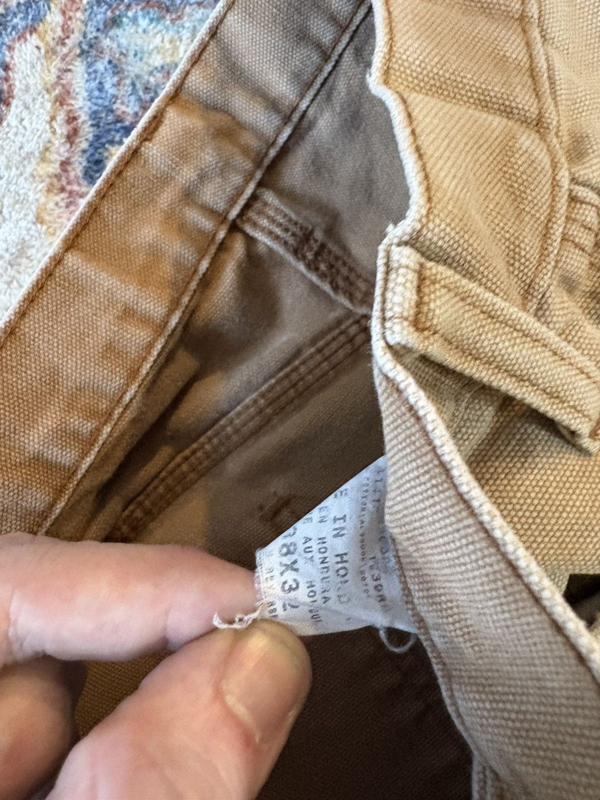 Dickies Dickies Beige DISTRESSED Workwear Pants Size 37 Size US 37 - 4 Thumbnail