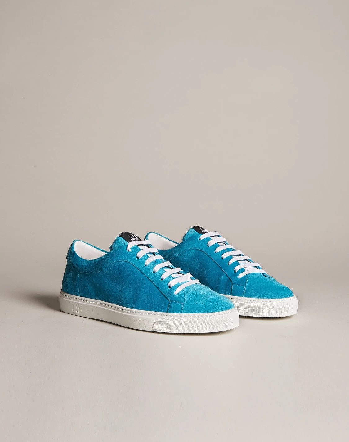 Alfred Dunhill Dunhill - Turquoise Suede Low-Top Sneakers Size US 9.5 / EU 42-43 - 3 Thumbnail