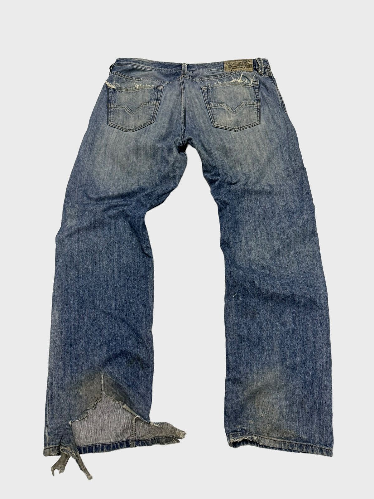 Japanese Brand × Vintage Vintage Distressed Diesel Industry Thrashed Jeans Size US 36 / EU 52 - 2 Thumbnail