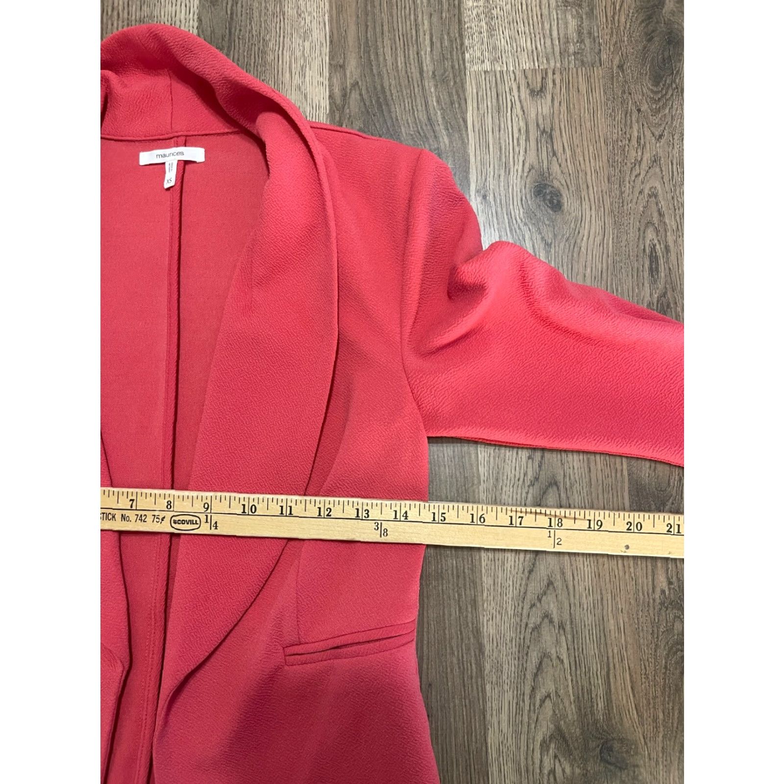 Vintage Maurices Jacket Women's XS Pink Open Blazer Long Sleeve Pockets Casual Size XS / US 0-2 / IT 36-38 - 7 Thumbnail