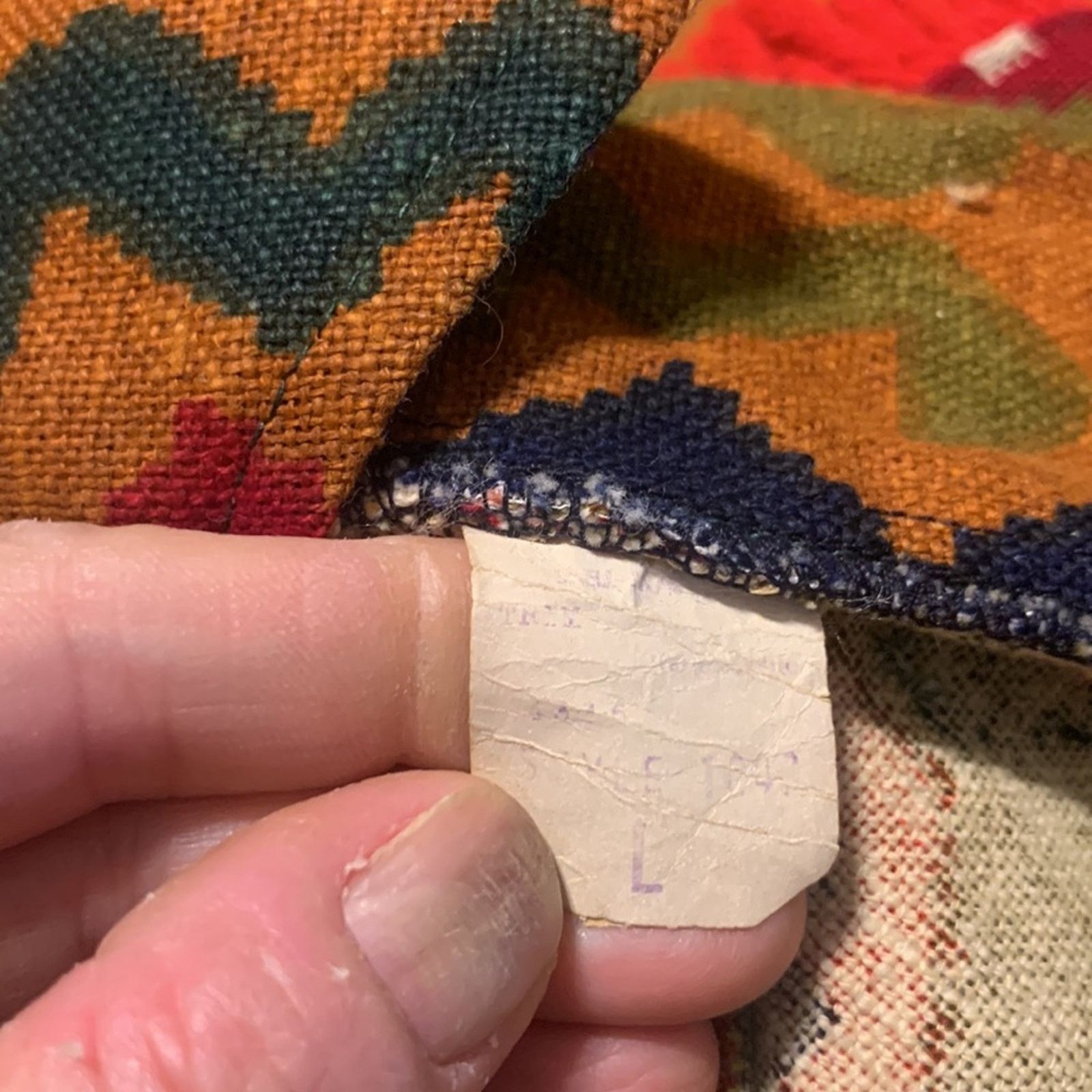 Vintage 70's Boho Aztec tribal poncho native ethnic serape fringed Size L / US 10 / IT 46 - 10 Thumbnail