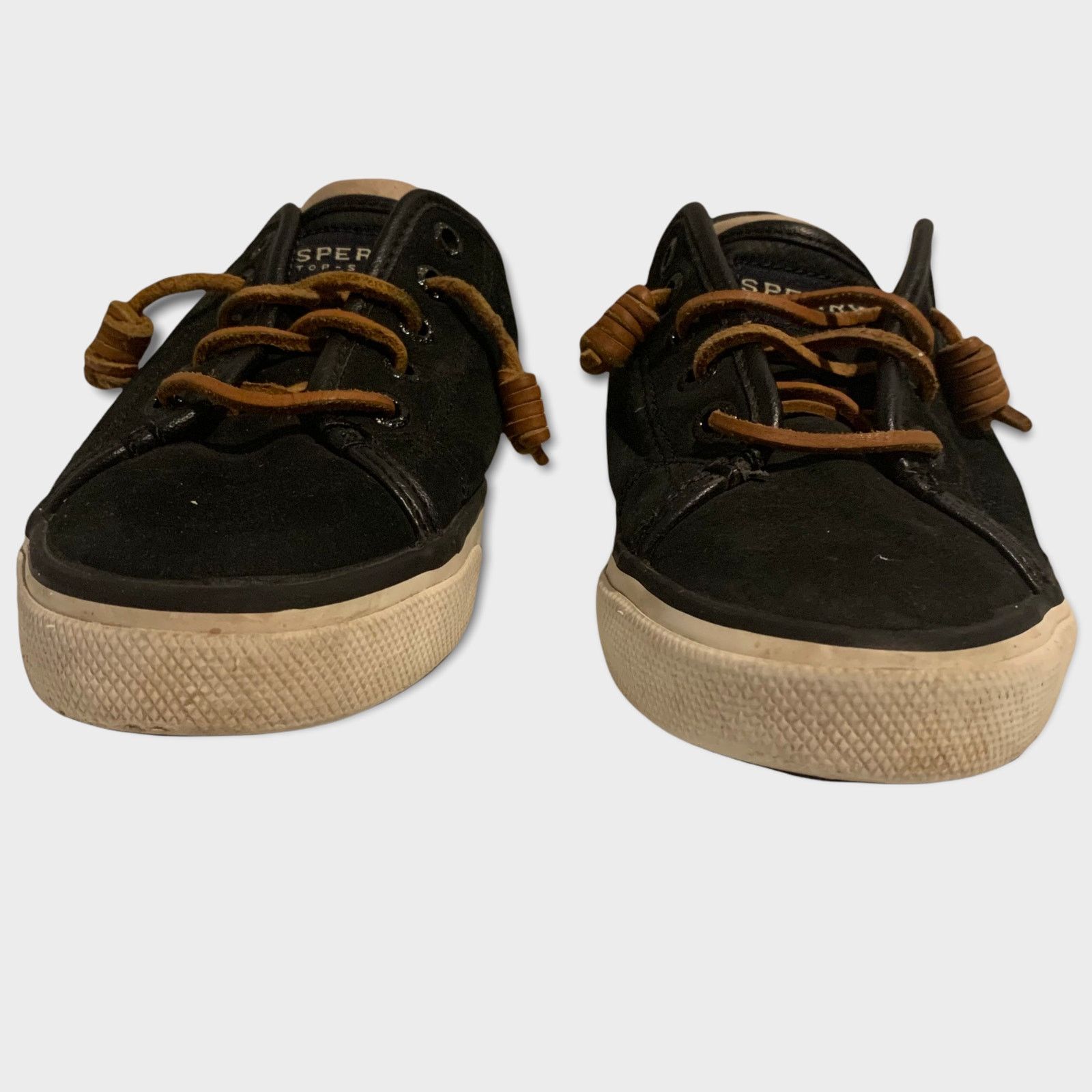 Sperry Sperry Topsider Pier View Black Leather Boat Shoe 8 Maritime Size US 8 / IT 38 - 2 Thumbnail