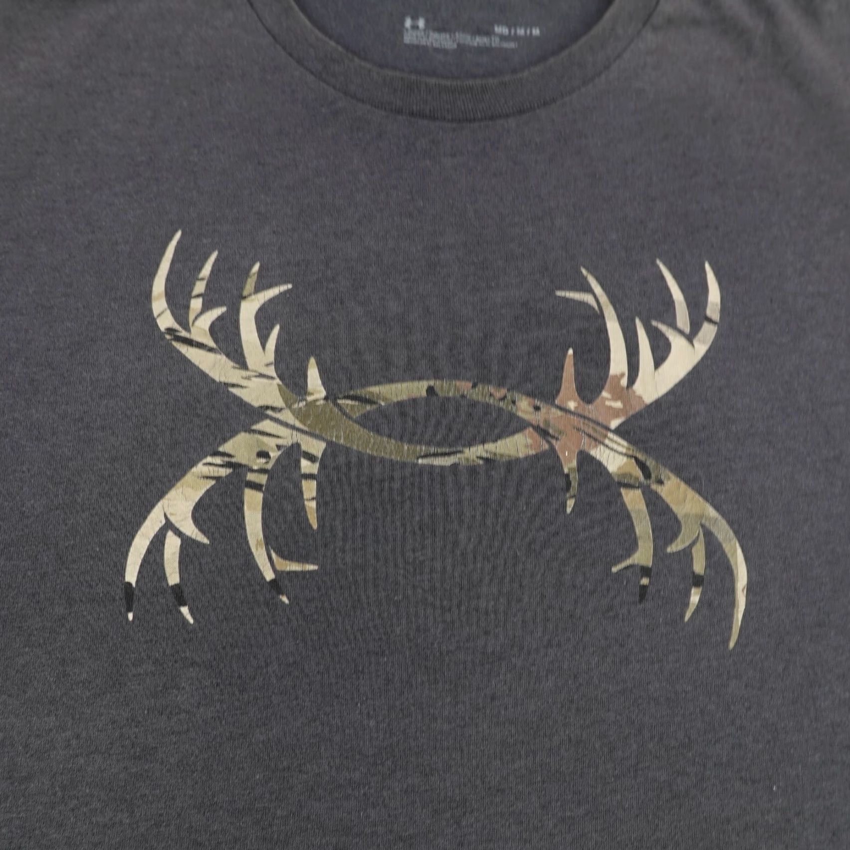 Under Armour Under Armour Shirt Men Medium Black Camo Antler Logo Hunting Performance Loose Size US M / EU 48-50 / 2 - 3 Thumbnail