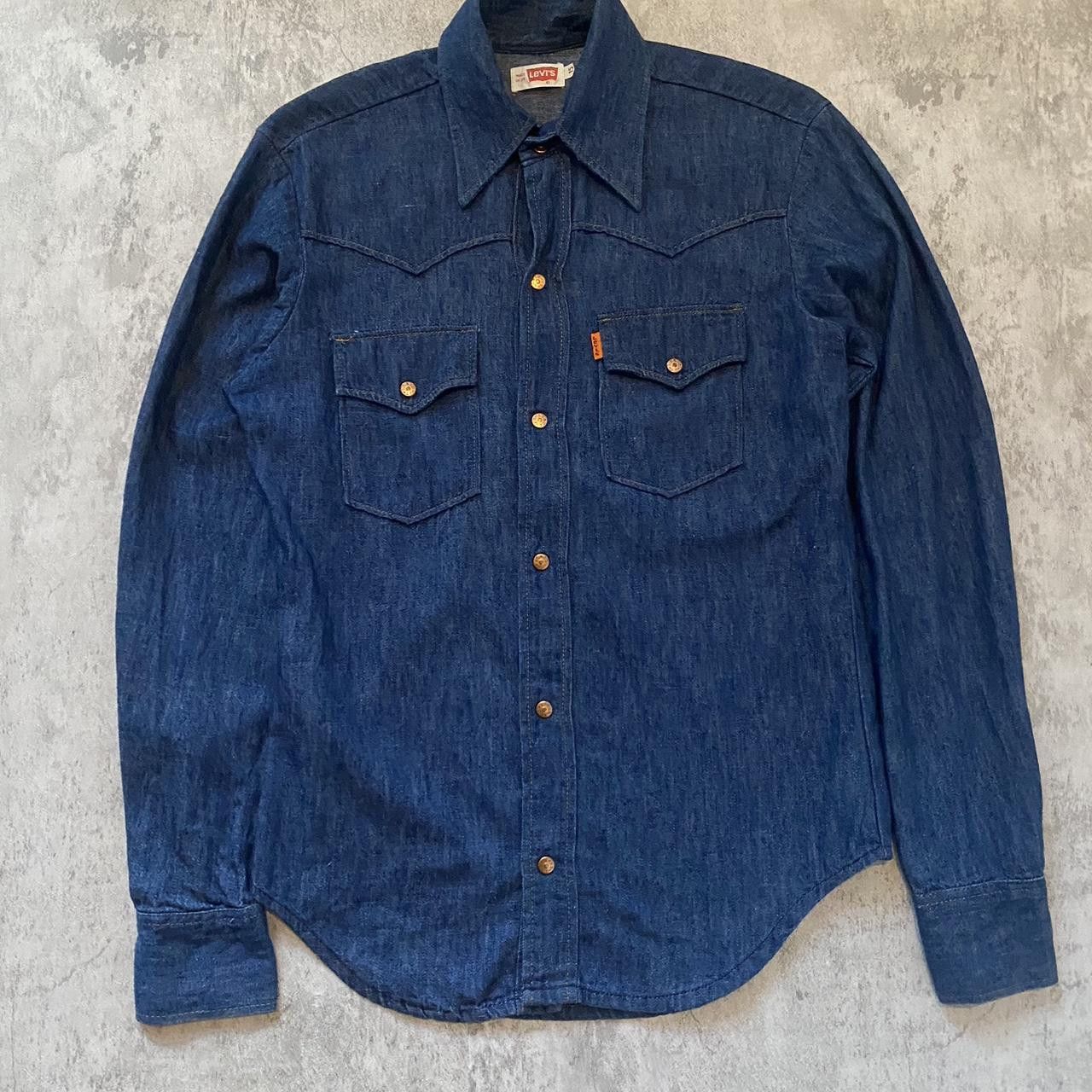 Levi's 80s Orange Red Tab Levi's denim shirt - classic Size US M / EU 48-50 / 2 - 1 Thumbnail