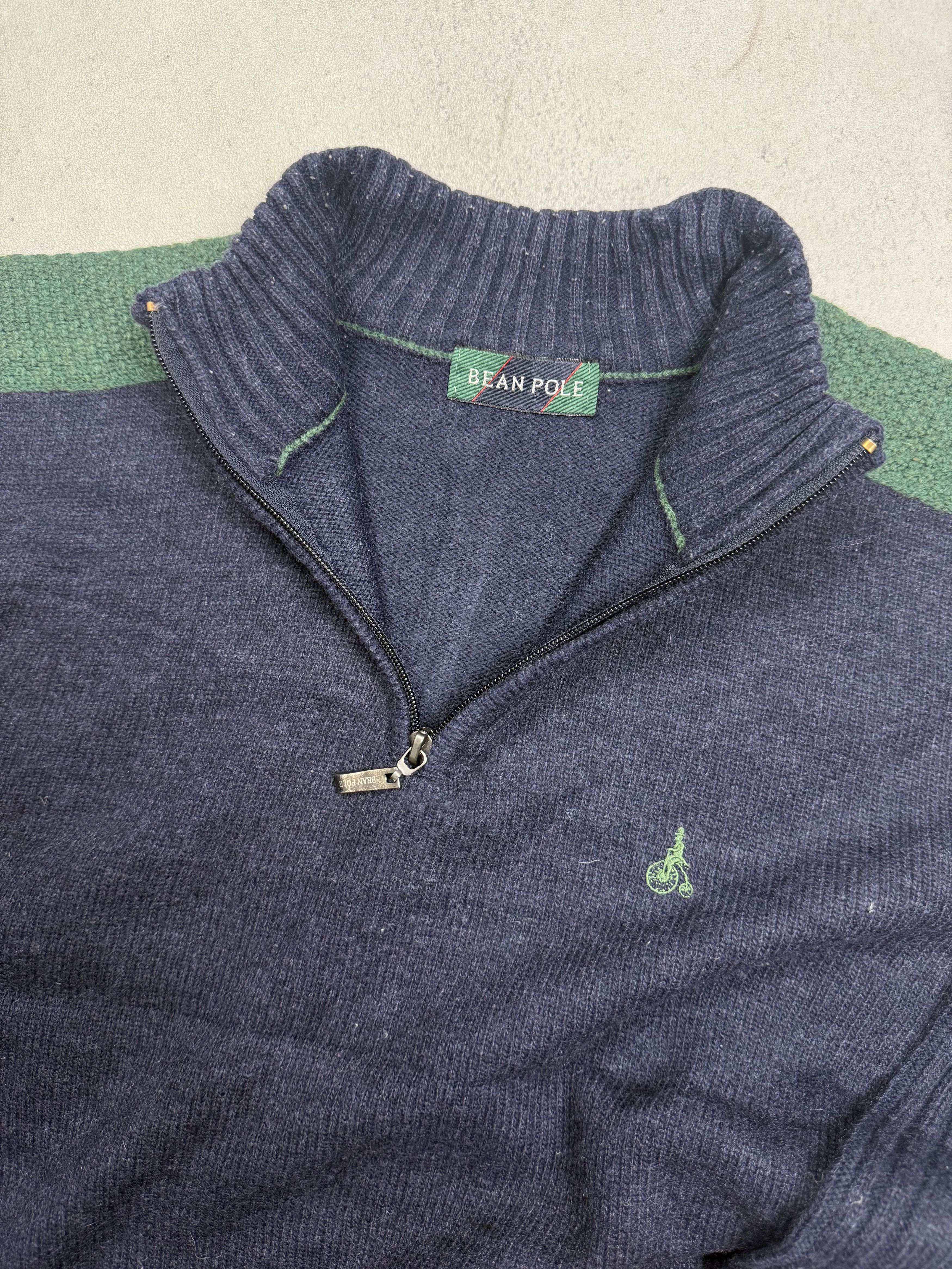 Vintage Vintage Bean Pole Knit Half Zip Sweater Size US M / EU 48-50 / 2 - 6 Thumbnail