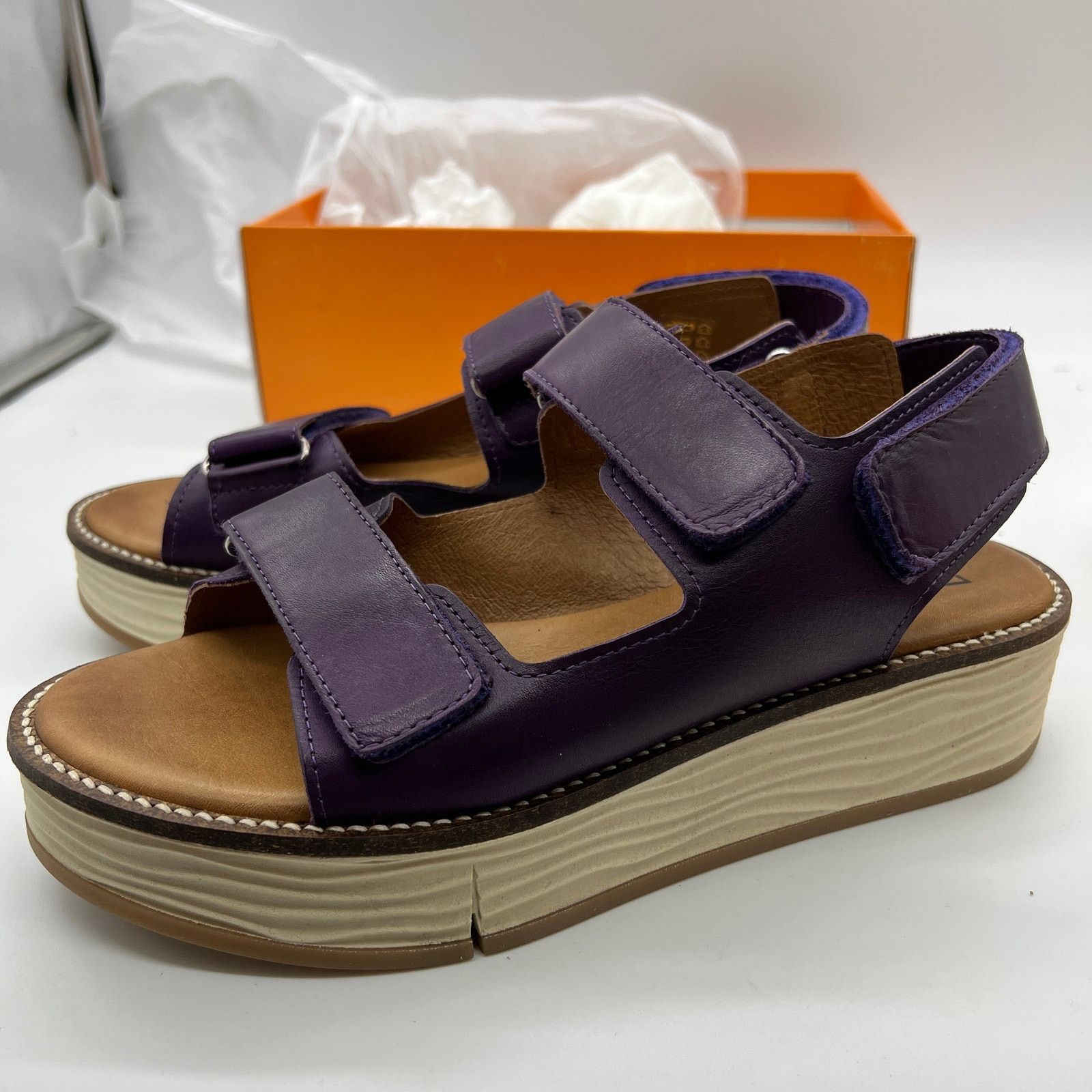 Other Miz Mooz Purple Leather Adjustable Sport Sandals Size 9 Size US 9 / IT 39 - 8 Thumbnail