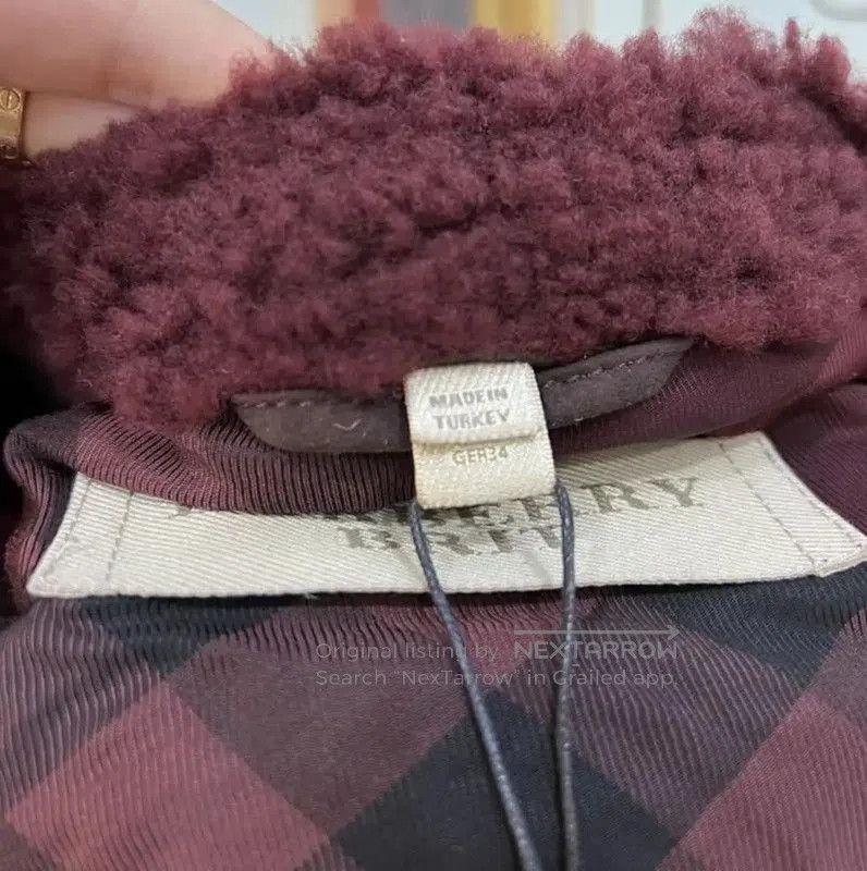 Burberry Burberry Red Round Neck Women's Jacket. Size L / US 10 / IT 46 - 5 Thumbnail