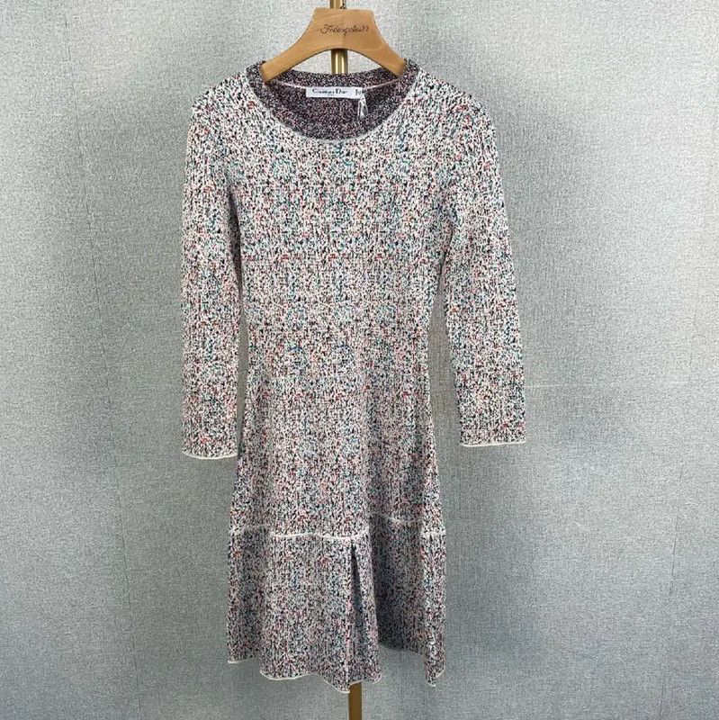 Dior Dior Spring Autumn Colorful Silk Dress 0089 Size S / US 4 / IT 40 - 1 Thumbnail