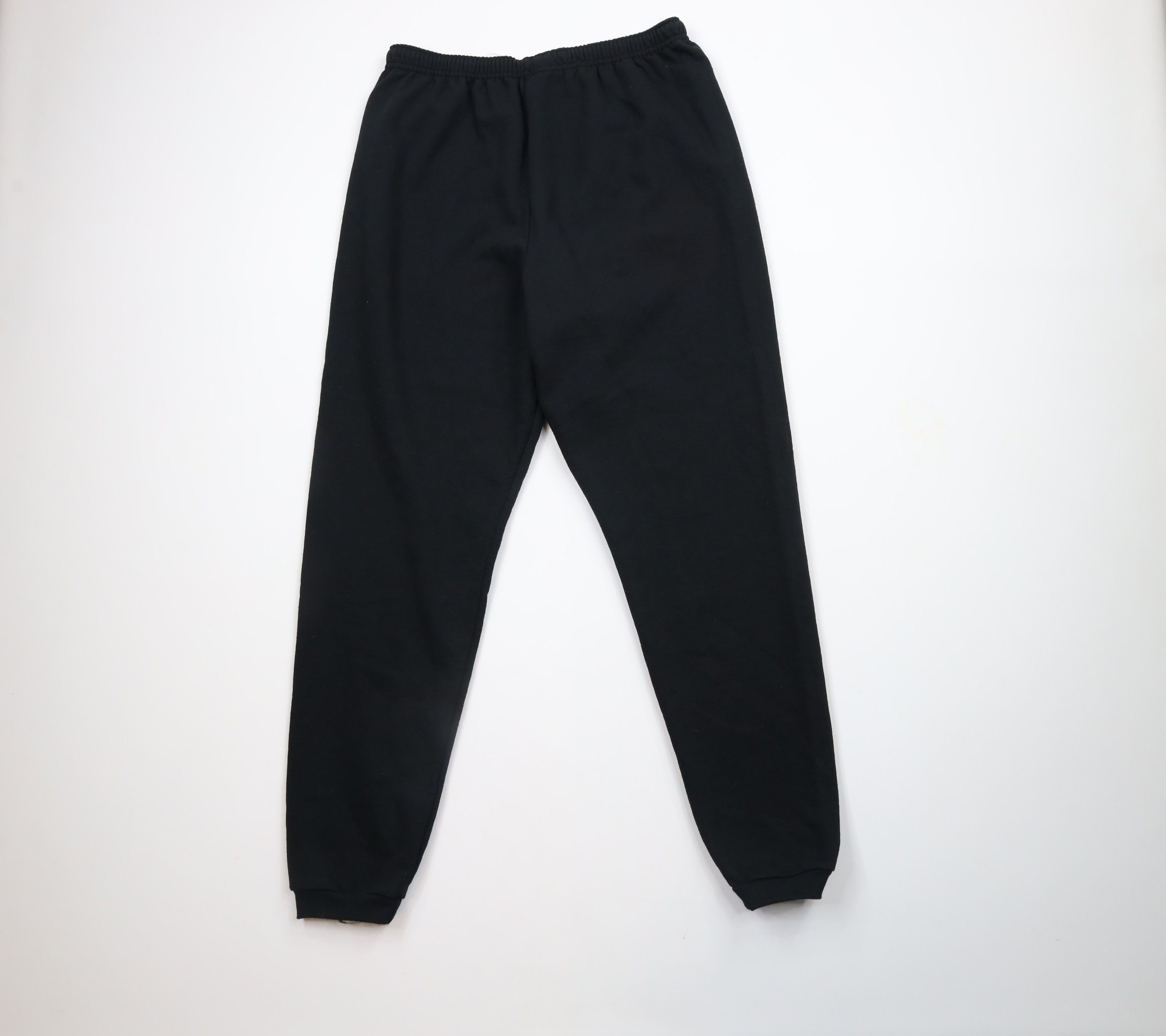 Vintage Vintage 90s Streetwear Blank Cuffed Sweatpants Joggers Black Size US 38 / EU 54 - 7 Thumbnail
