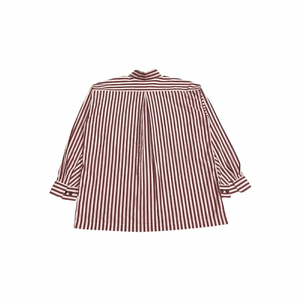 Issey Miyake 🔥Rare Vintage Issey Miyake Striped Shirt Stand Collar Size US XL / EU 56 / 4 - 12 Thumbnail