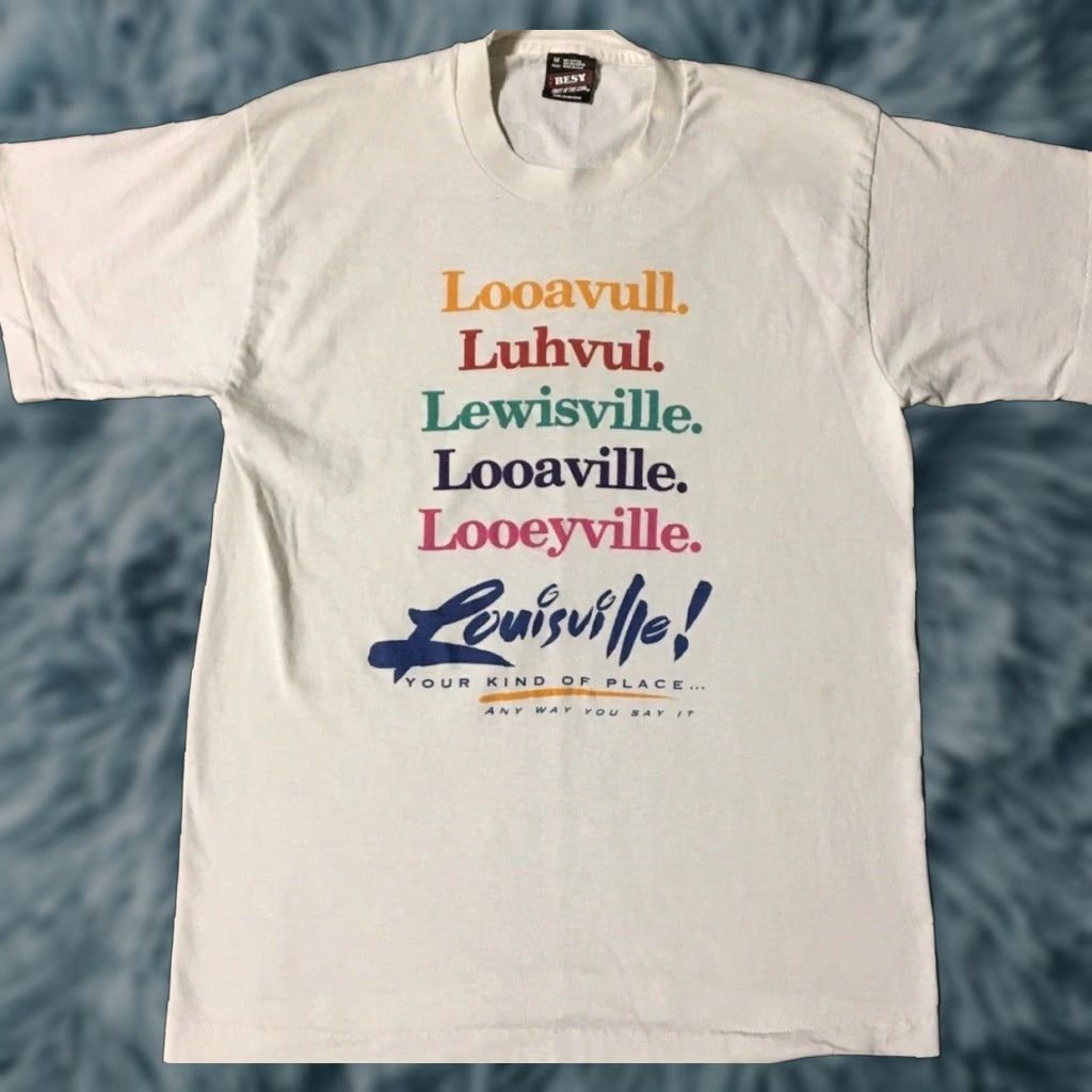 Vintage Vtg 90s Louisville Kentucky However You Say It Faded Shirt M White Grunge Funny Joke Size US M / EU 48-50 / 2 - 1 Thumbnail