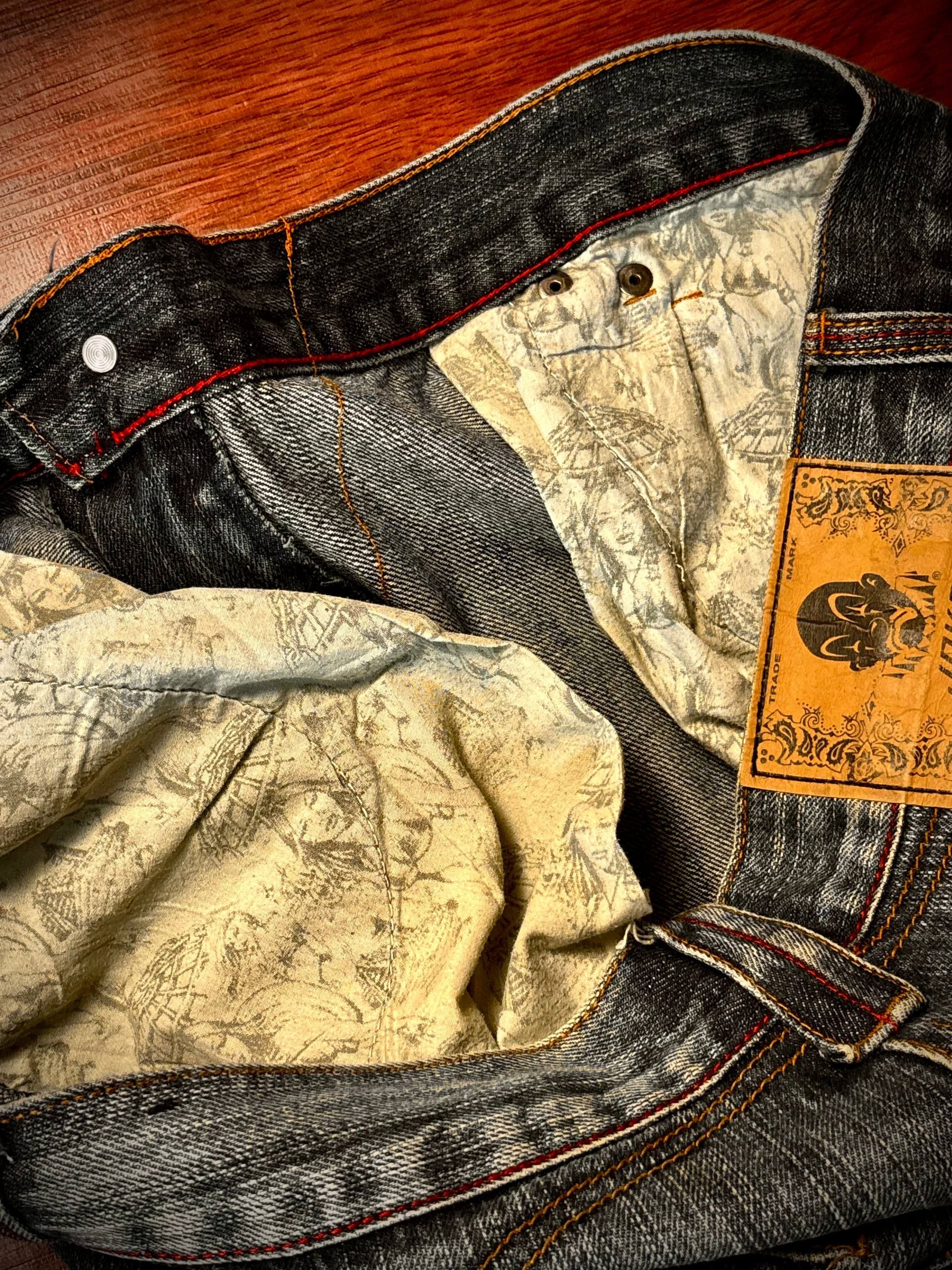 JNCO Vintage 00s Joker LA City Big Logo Back Hit Denim Pants Size US 36 / EU 52 - 5 Thumbnail