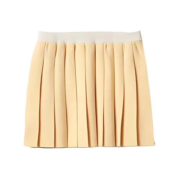 Miu Miu Cotton Skirt With Check Insert On The Bottom | Grailed