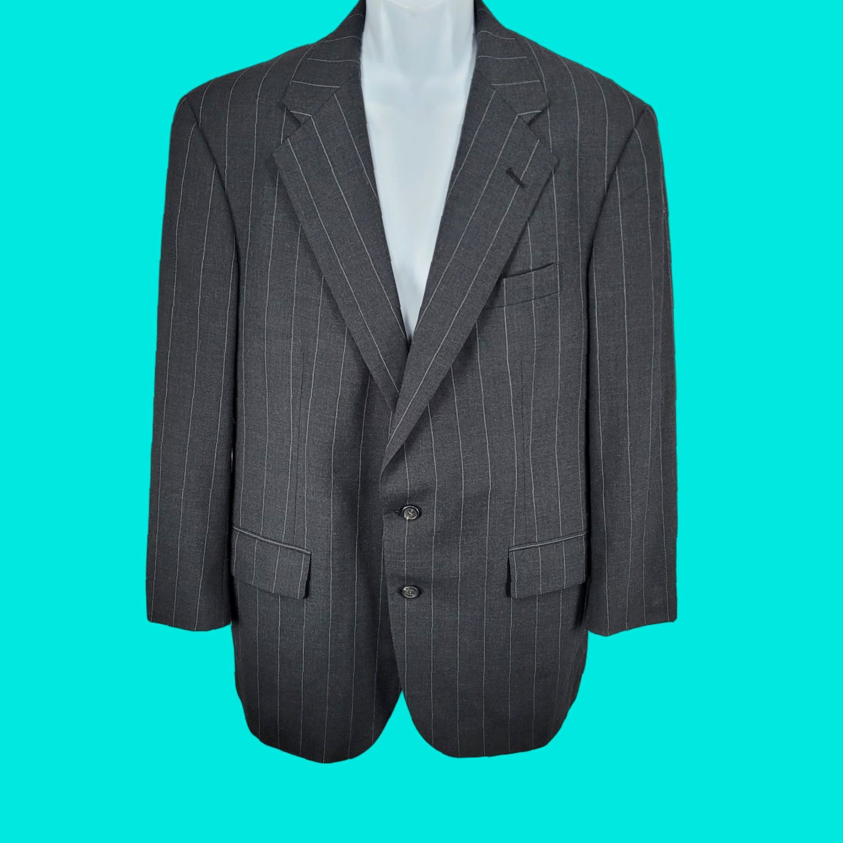 Ralph Lauren VINTAGE Ralph Lauren Blazer Polo University Club Gray Wool 100% Virgin Wool Notch Lapel Single-Breasted Two-Button Classic fit Men 40 Regular Size Size US L / EU 52-54 / 3 - 1 Thumbnail