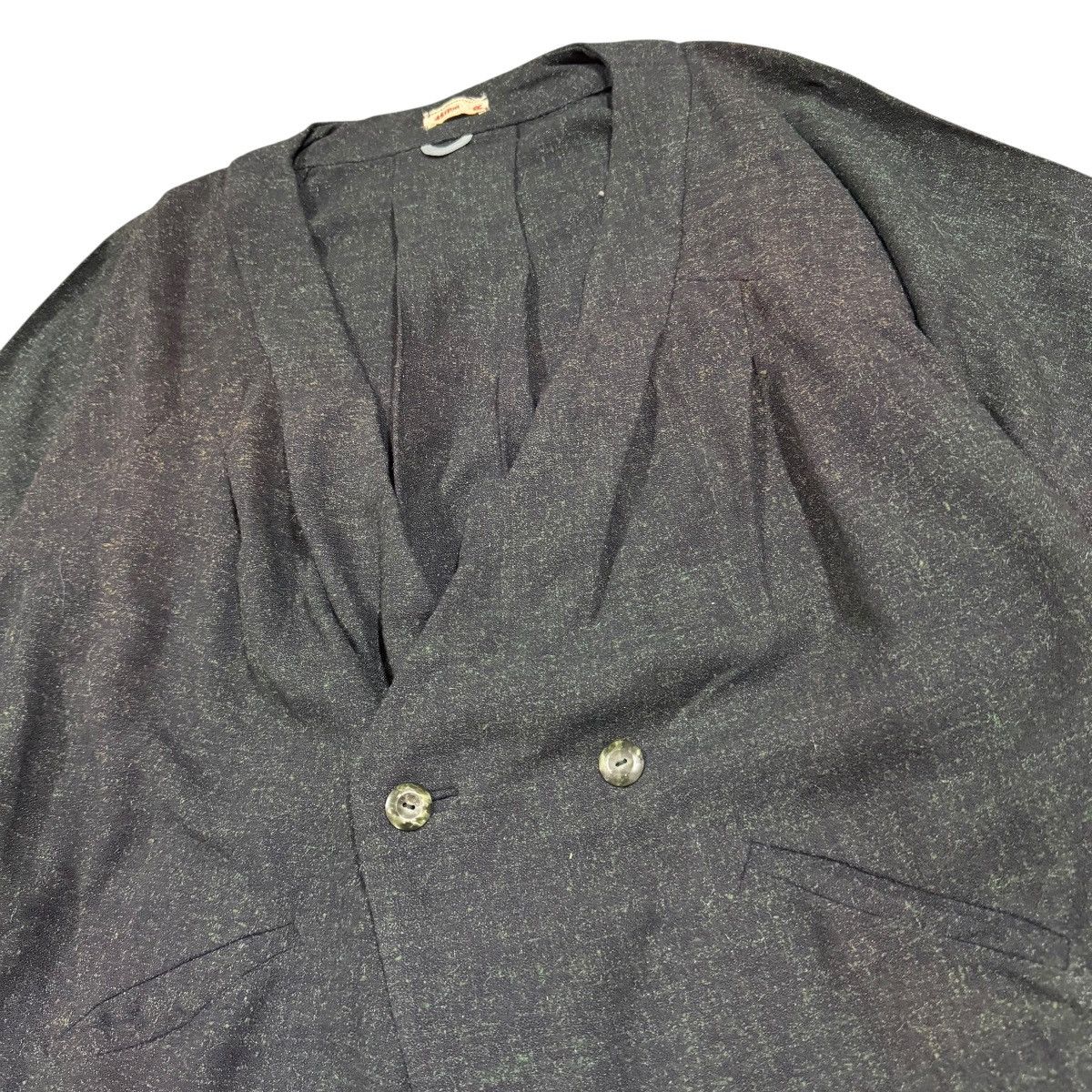 45rpm Vtg🔥45rpm Kimono Coat Style Double Breasted Salt & Pepper Size US M / EU 48-50 / 2 - 8 Thumbnail