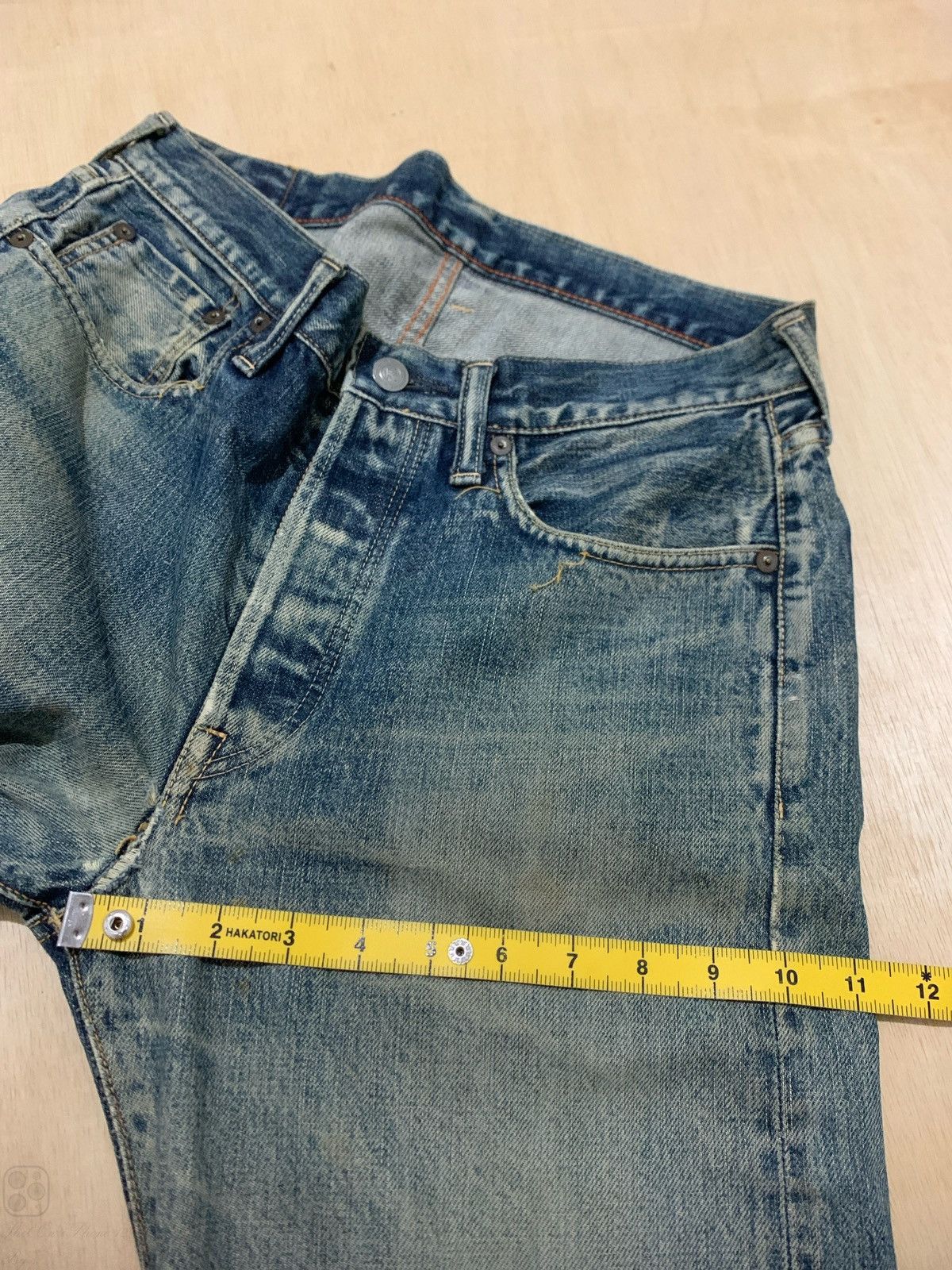 45rpm × Japanese Brand Vintage R by 45rpm Distressed Denim Made In Japan Size US 31 - 13 Thumbnail