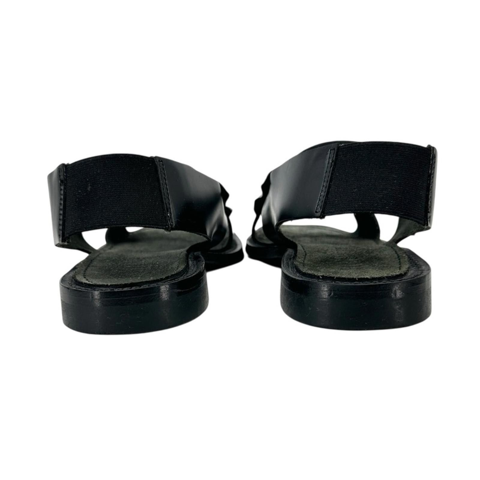 Hereu Llaut Square Black Leather Slingback Loafer Sandals Flats Size US 9 / IT 39 - 6 Thumbnail