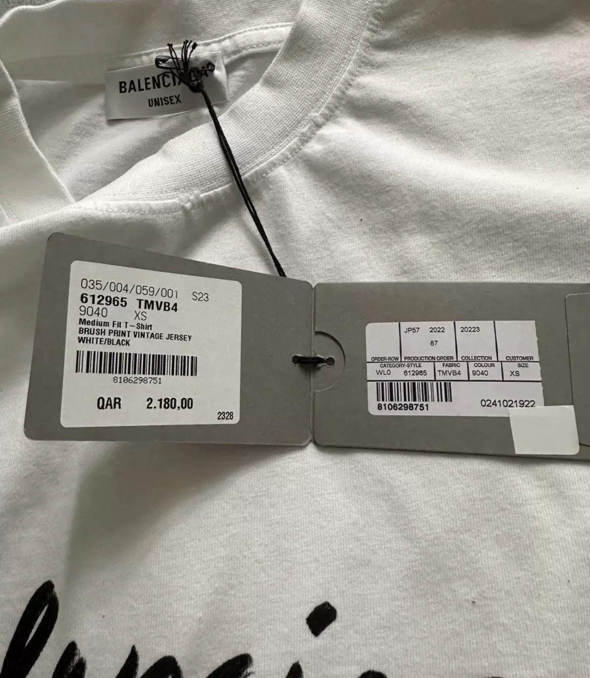 Balenciaga Balenciaga FW22 solid short sleeved T-shirt - - DMC Size US XS / EU 42 / 0 - 7 Thumbnail