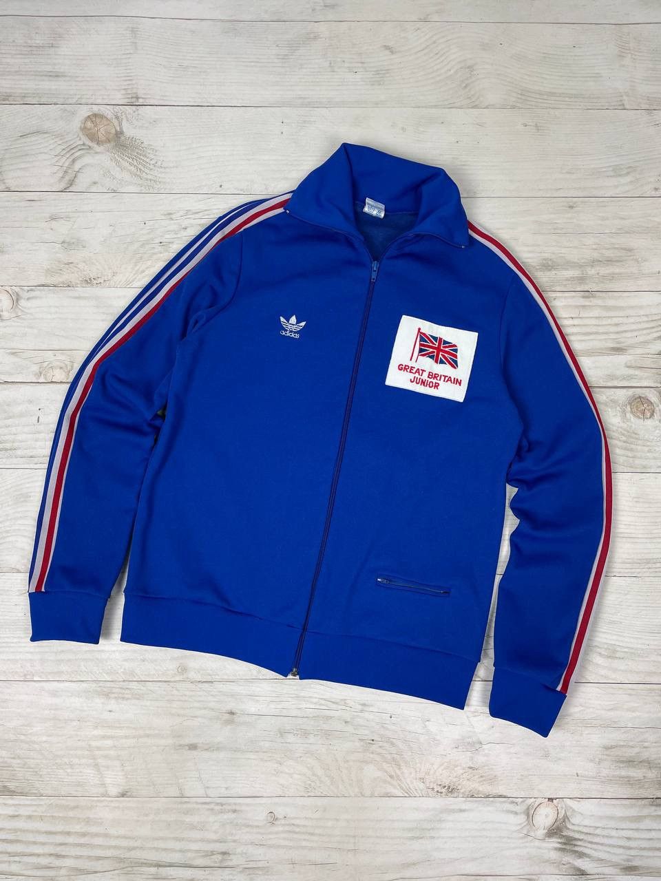 image of Adidas Great Britain Olympics Games 80's Track Jacket in Blue, Men's (Size Medium)