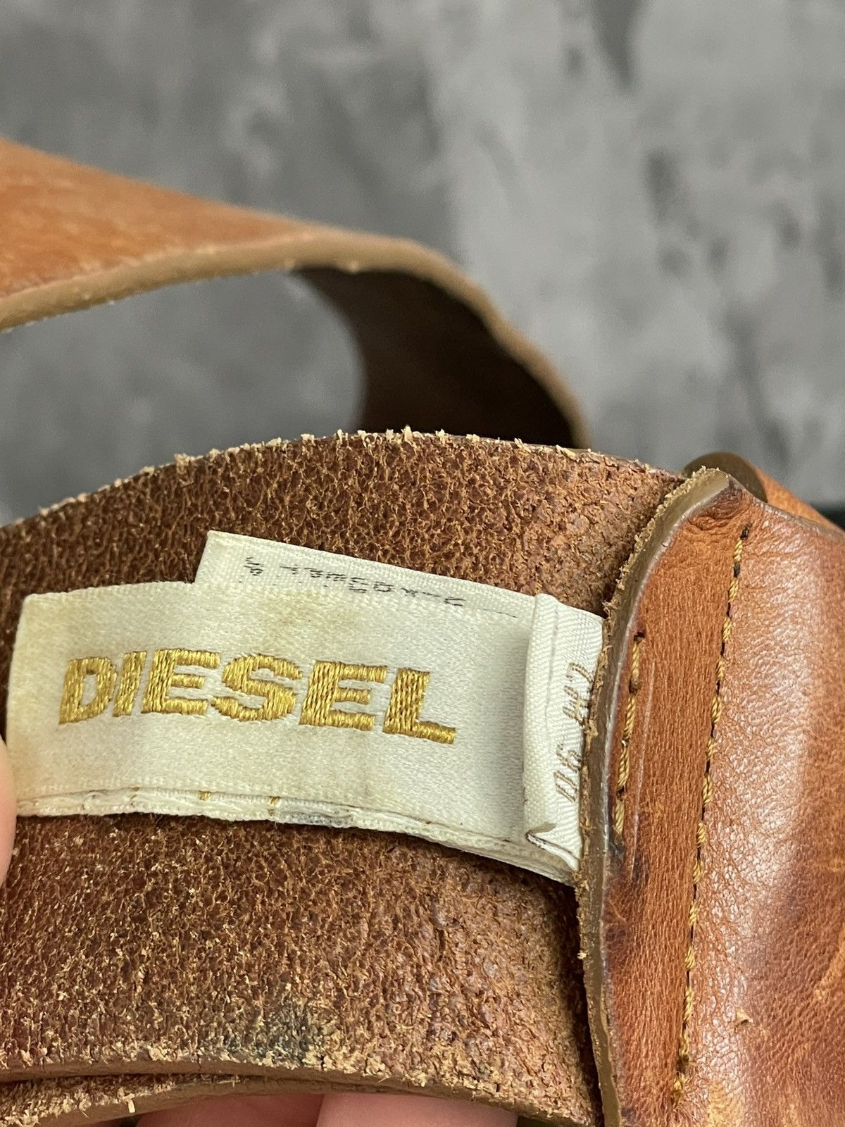 20471120 × Diesel × Japanese Brand Vintage Y2K Diesel Grunge Metal Buckle Leather Belt Size ONE SIZE - 10 Thumbnail