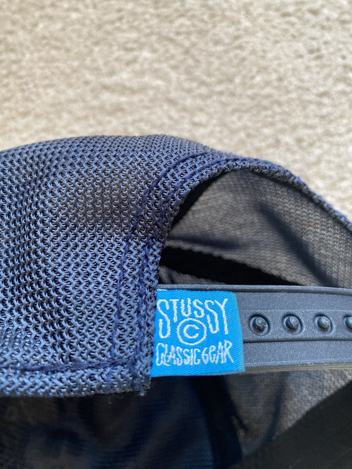 Stussy × Vintage STUSSY MESH CAP FREE CANVY Navy FOR MEN Used Size ONE SIZE - 5 Thumbnail